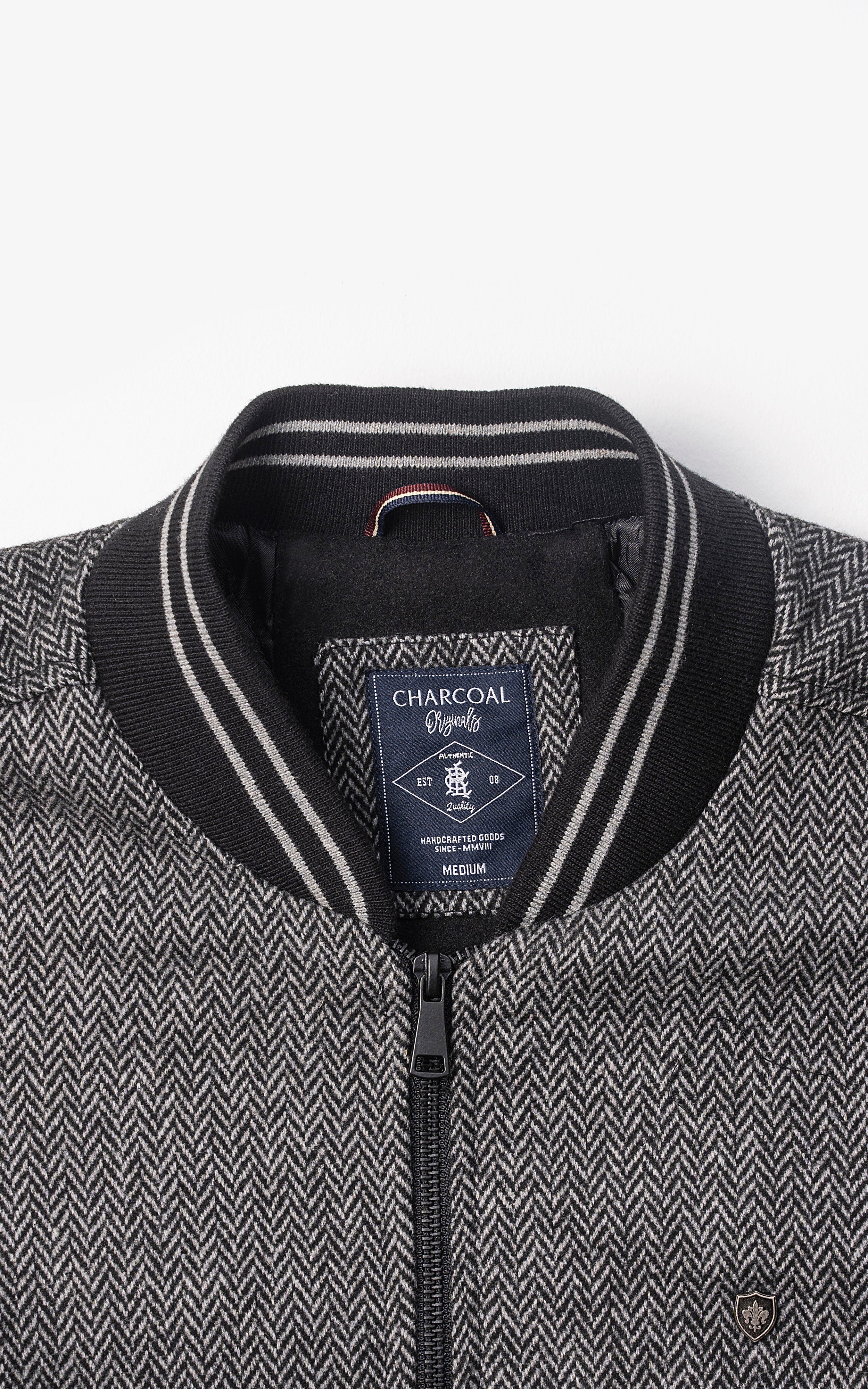 WOOLEN JACKET GREY BLACK