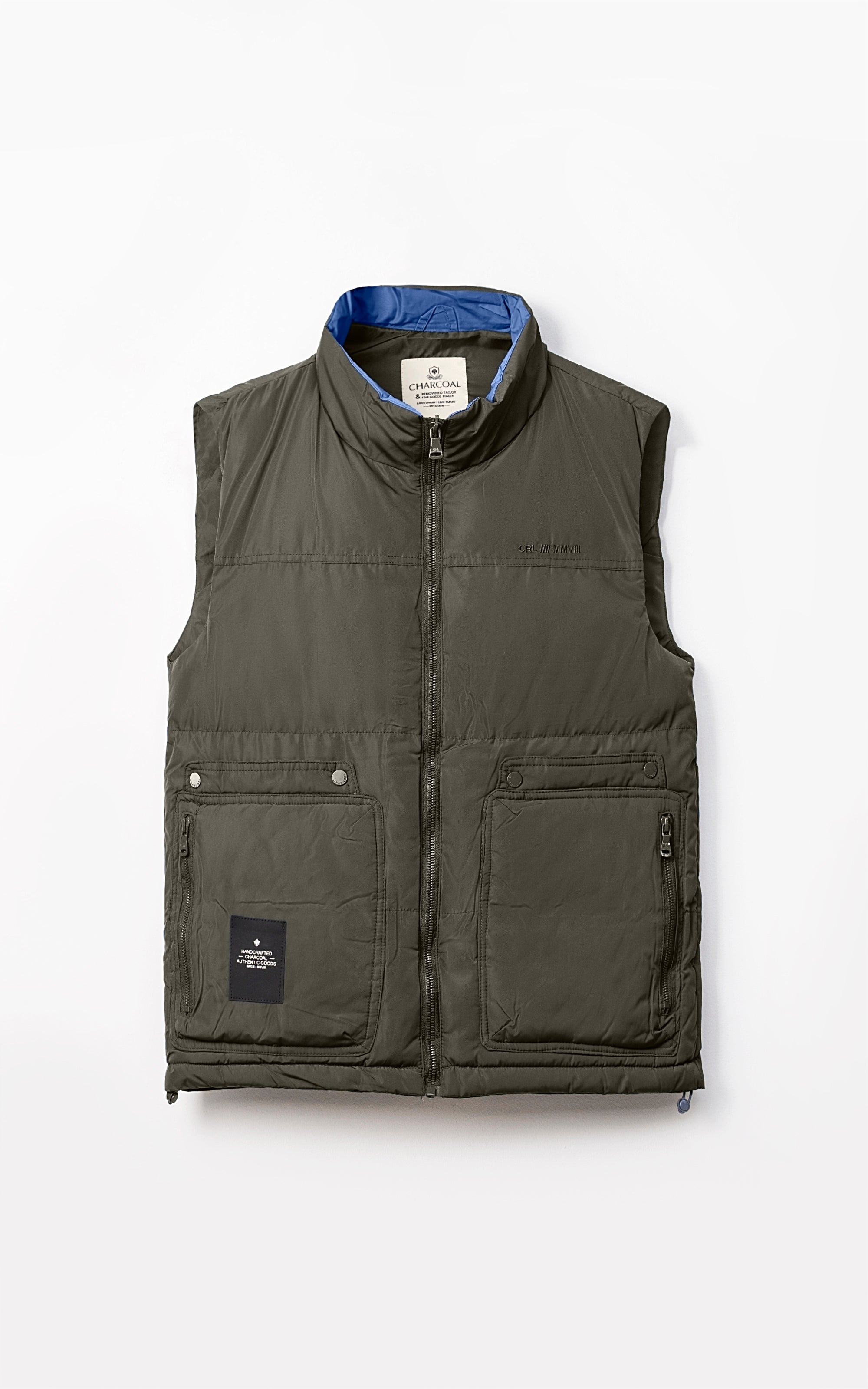 SLEEVELESS JACKET OLIVE