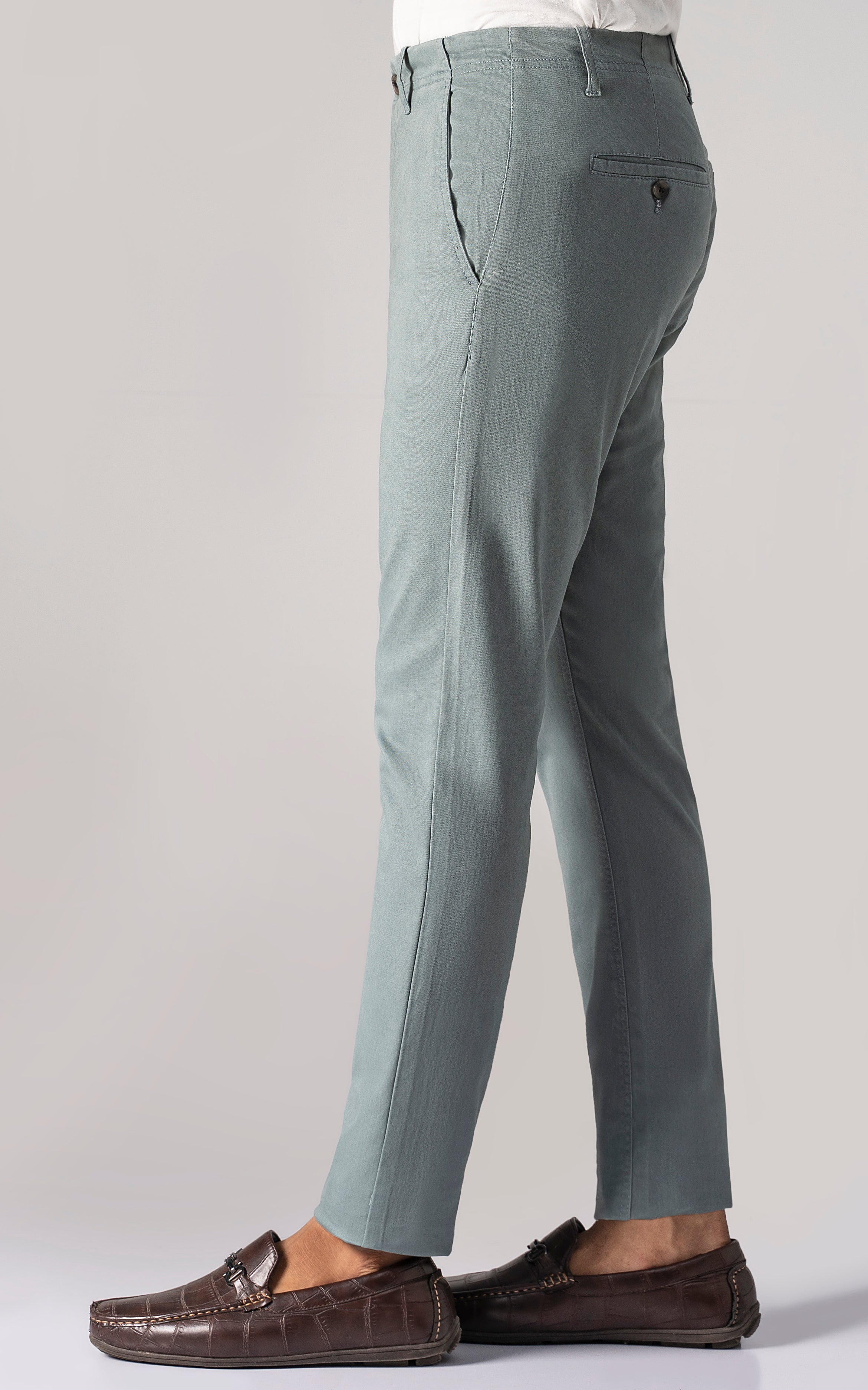 CASUAL PANT CROSS POCKET SAGE GREEN