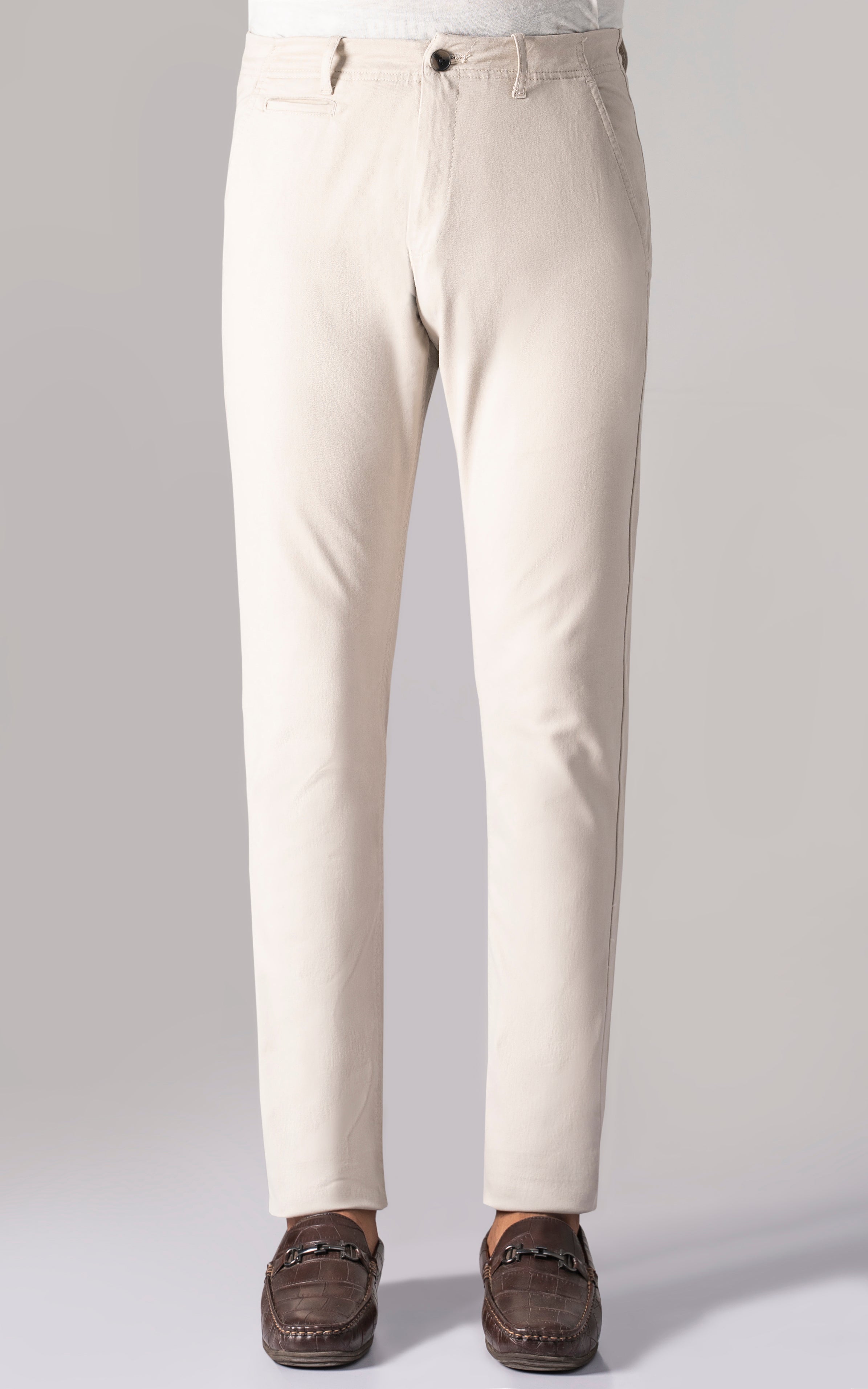 CASUAL PANT CROSS POCKET ECRU WHITE