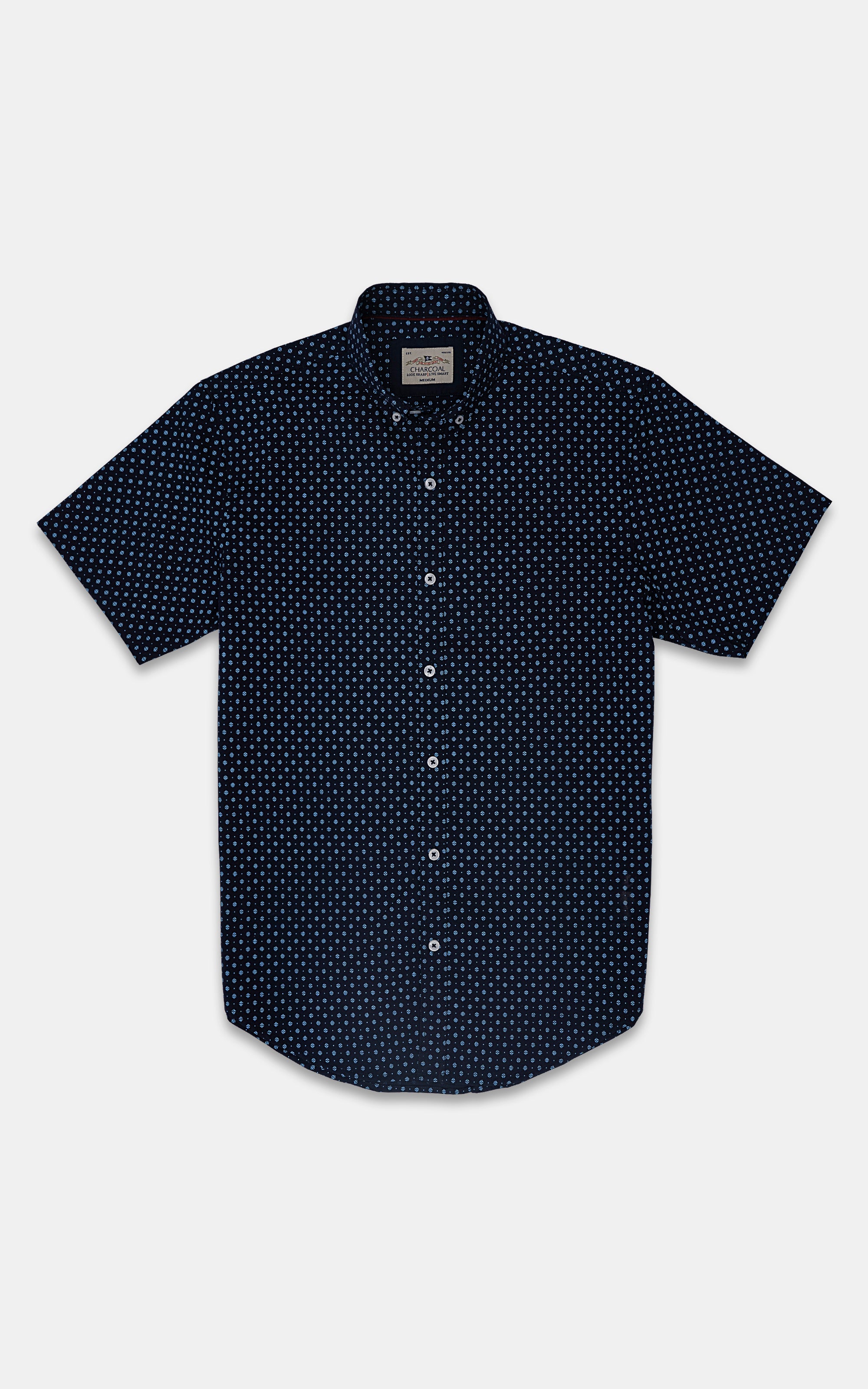 CASUAL SHIRT NAVY PRINTED