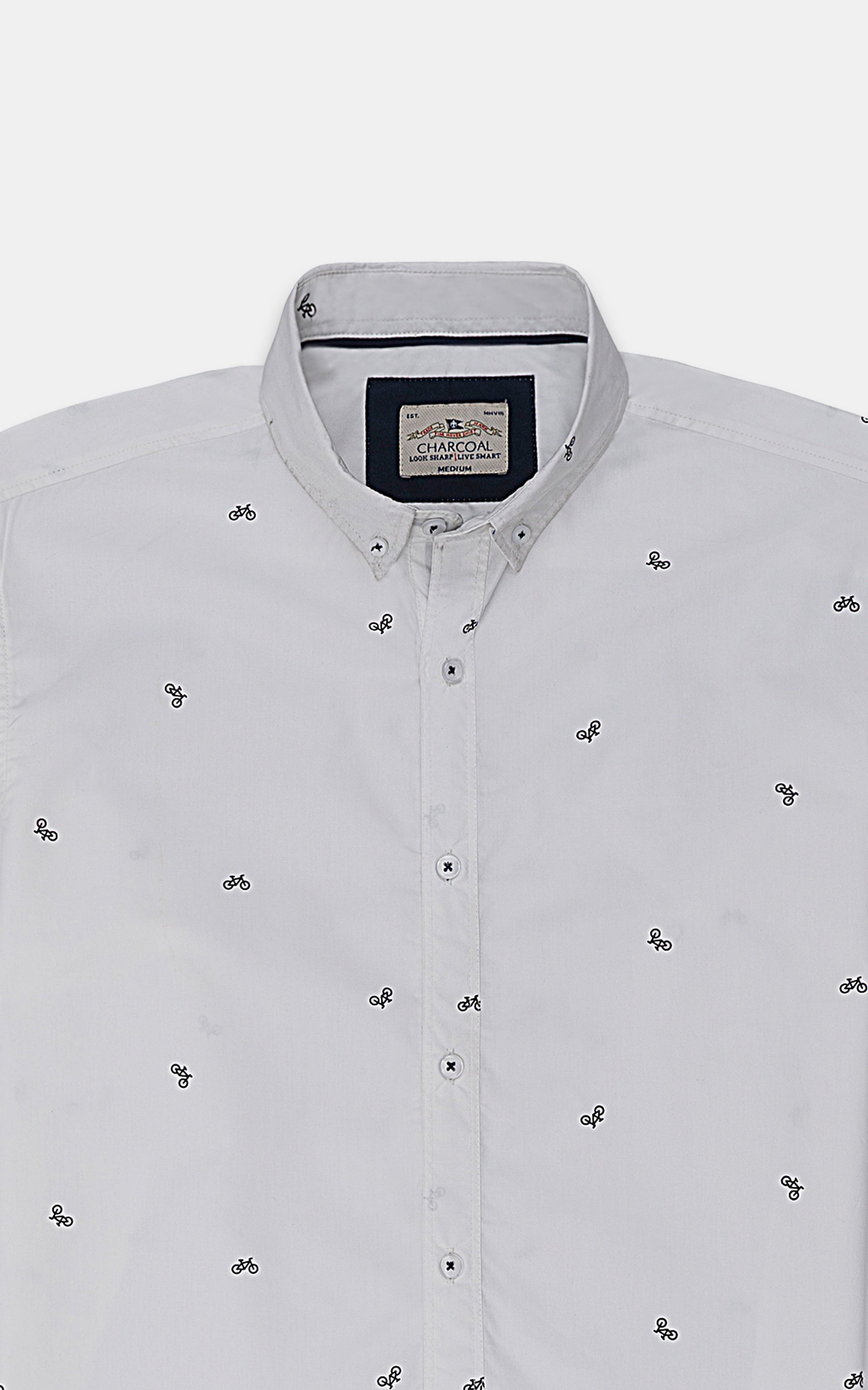 CASUAL SHIRT WHITE PRINTED