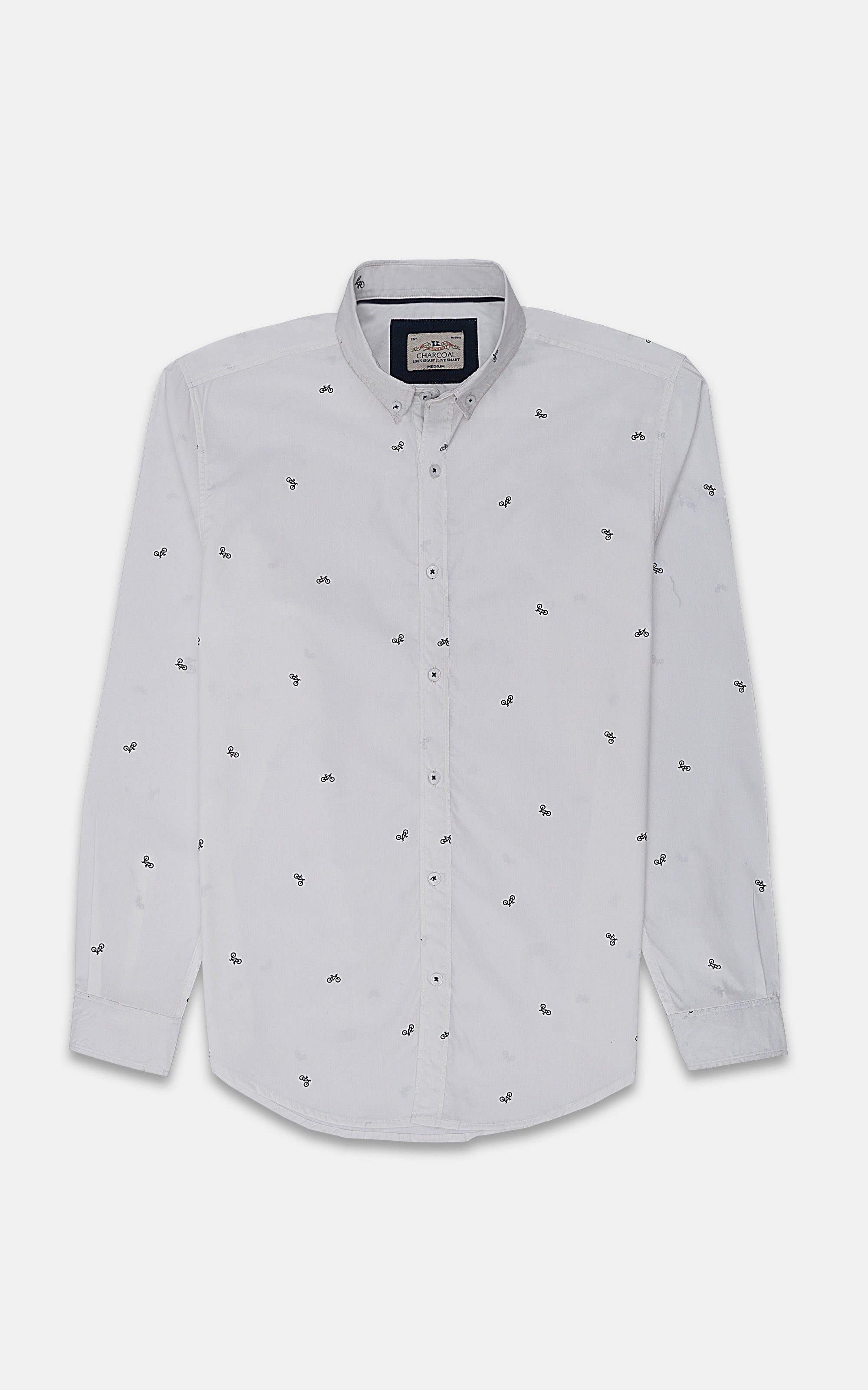 CASUAL SHIRT WHITE PRINTED