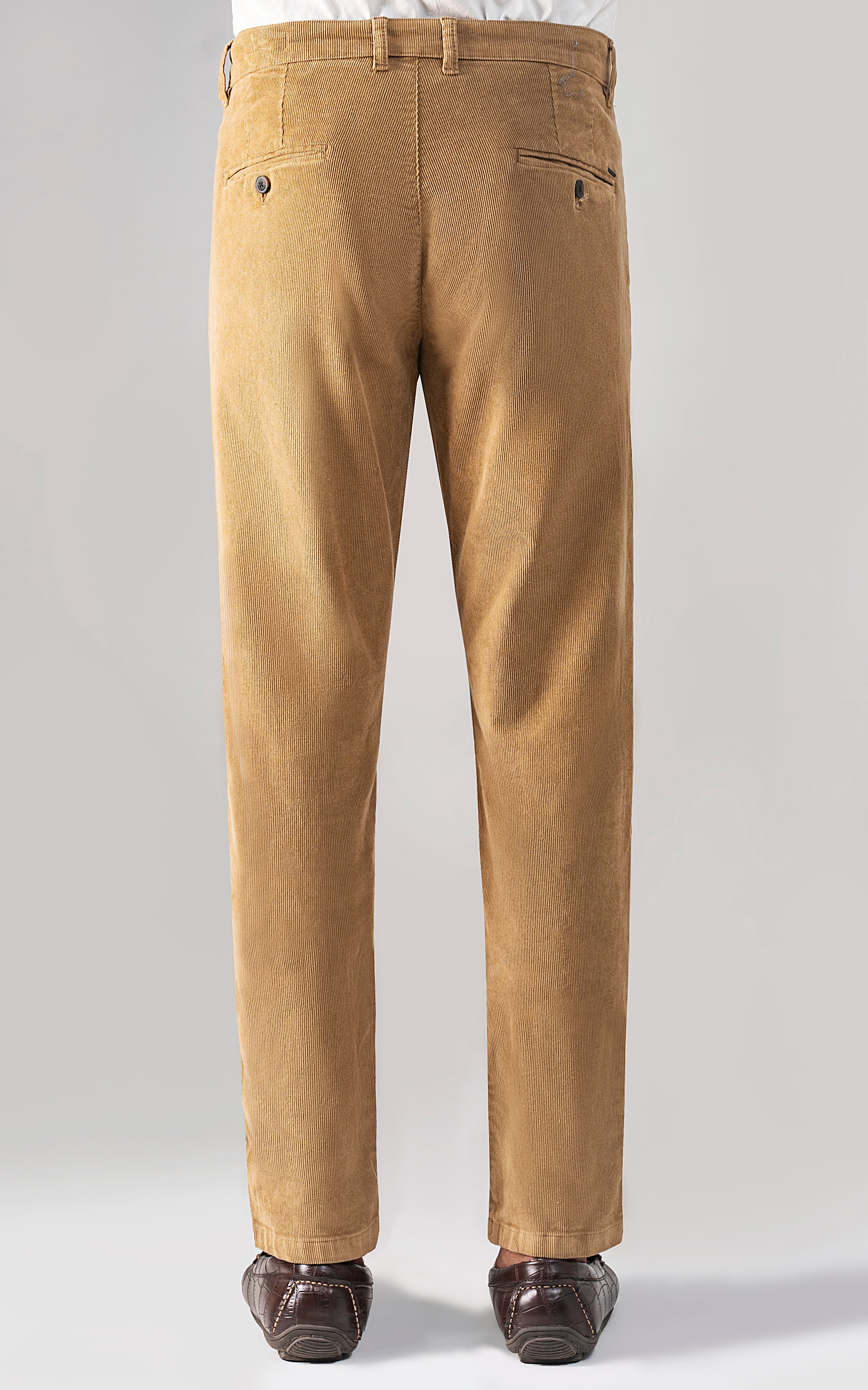 CORDUROY SMART FIT CASUAL PANT KHAKI