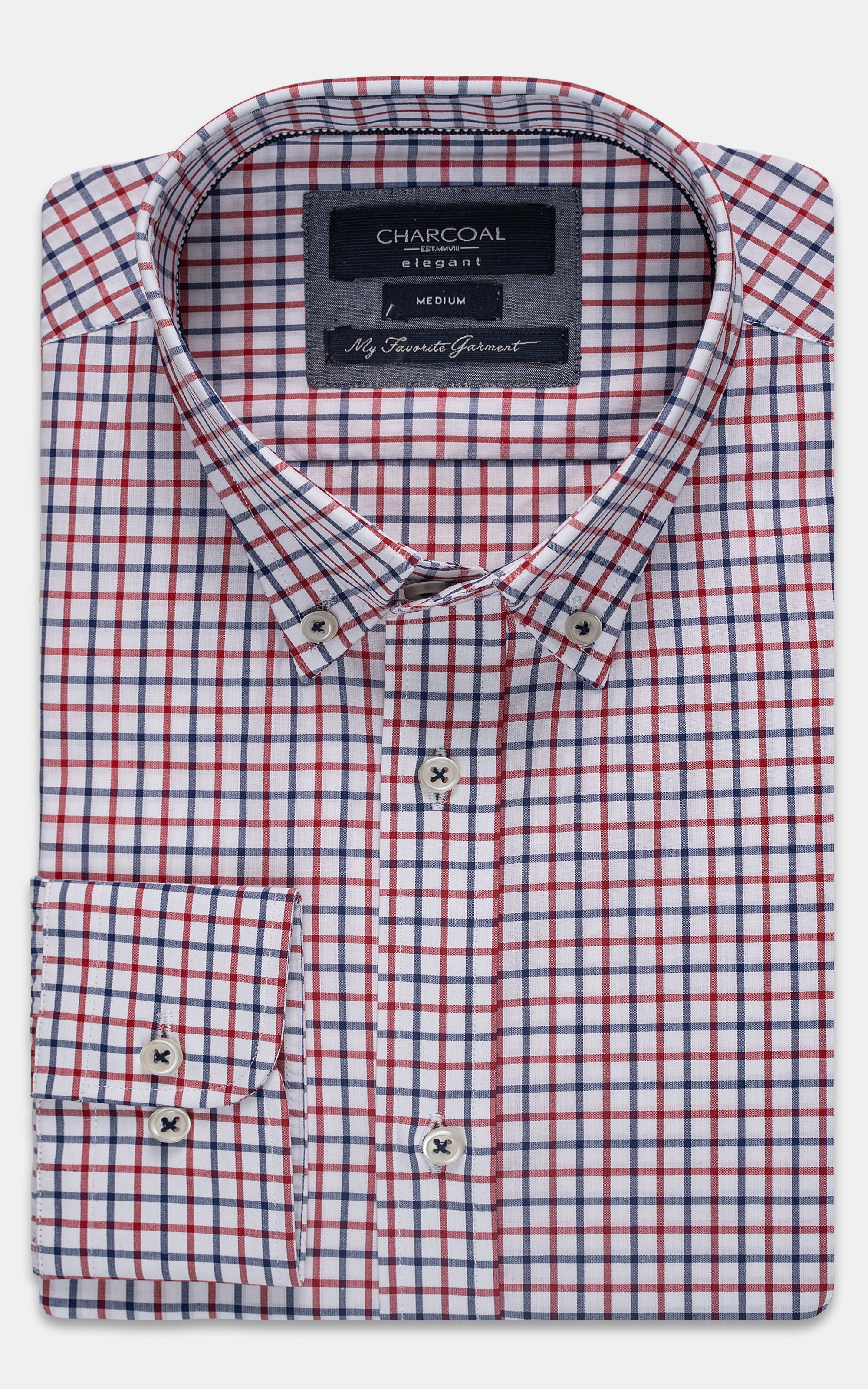 SEMI FORMAL SHIRT RED NAVY