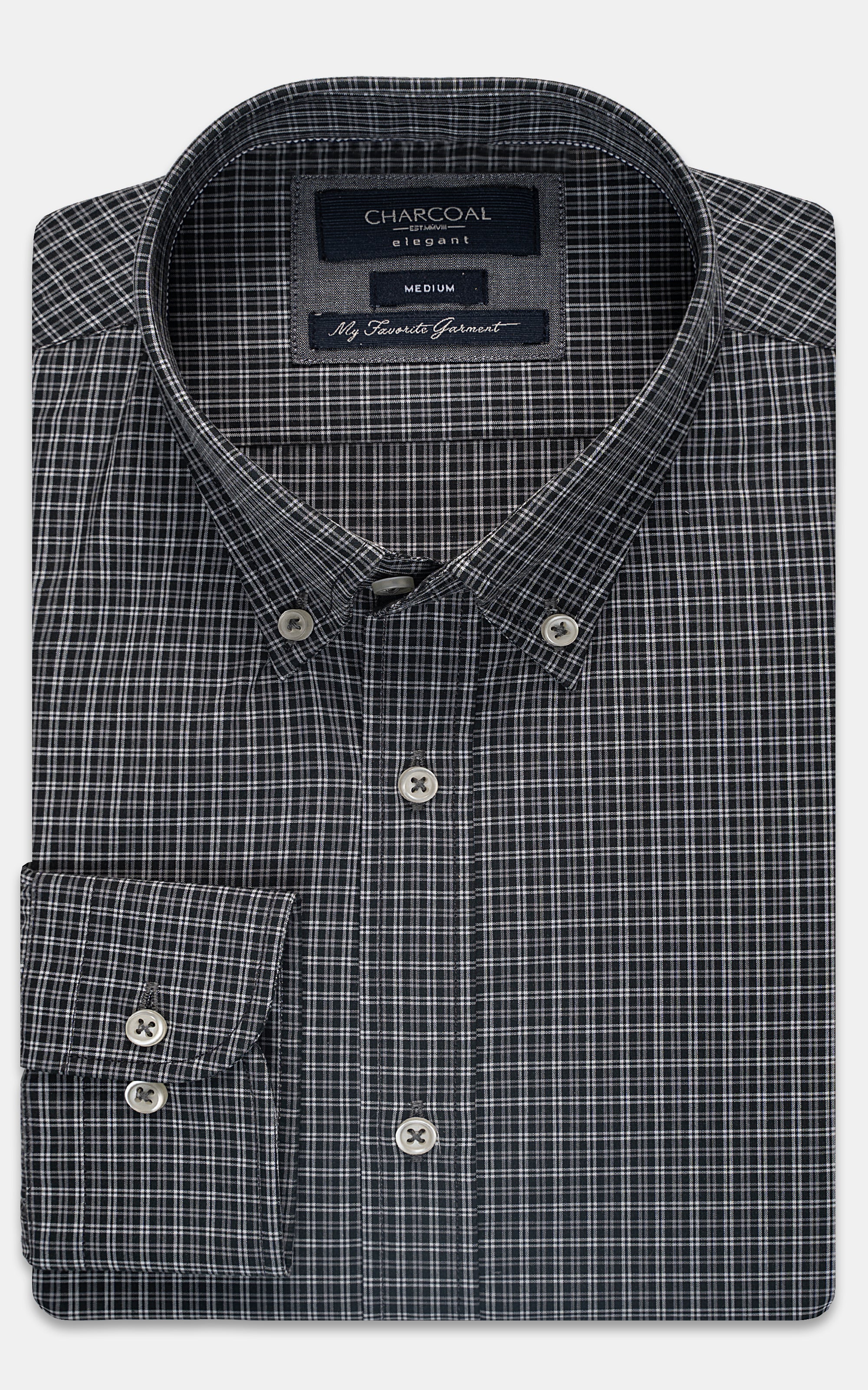 SEMI FORMAL SHIRT GREEN GREY