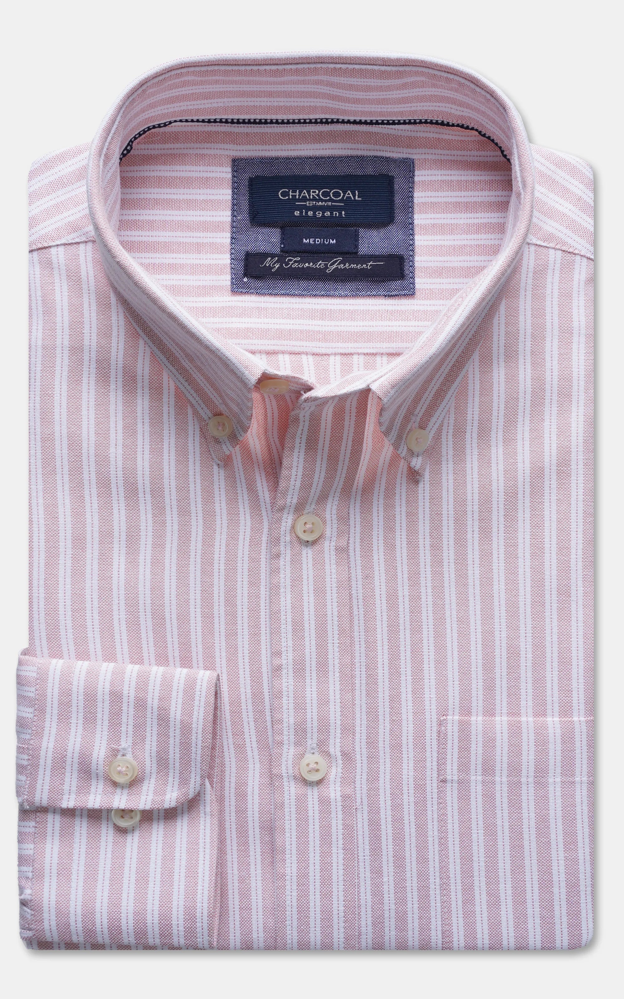 SEMI FORMAL SMART FIT STRIPED SHIRT TEA PINK