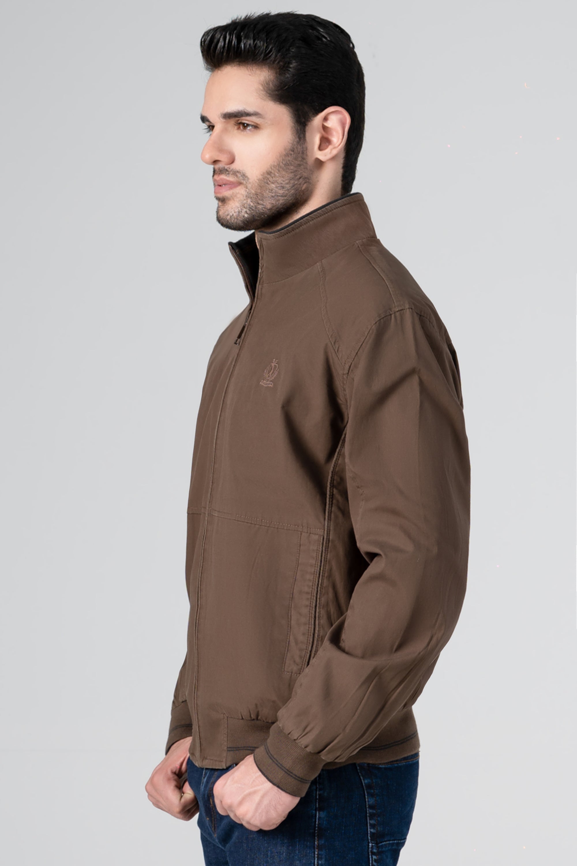 REVERSIBLE TIPPING JACKET FULL SLEEVE BROWN BLACK