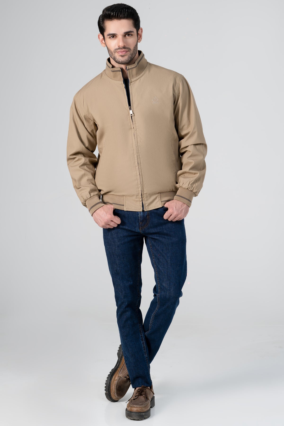 Shop REVERSIBLE TIPPING JACKET FULL SLEEVE NAVY KHAKI For Men Online