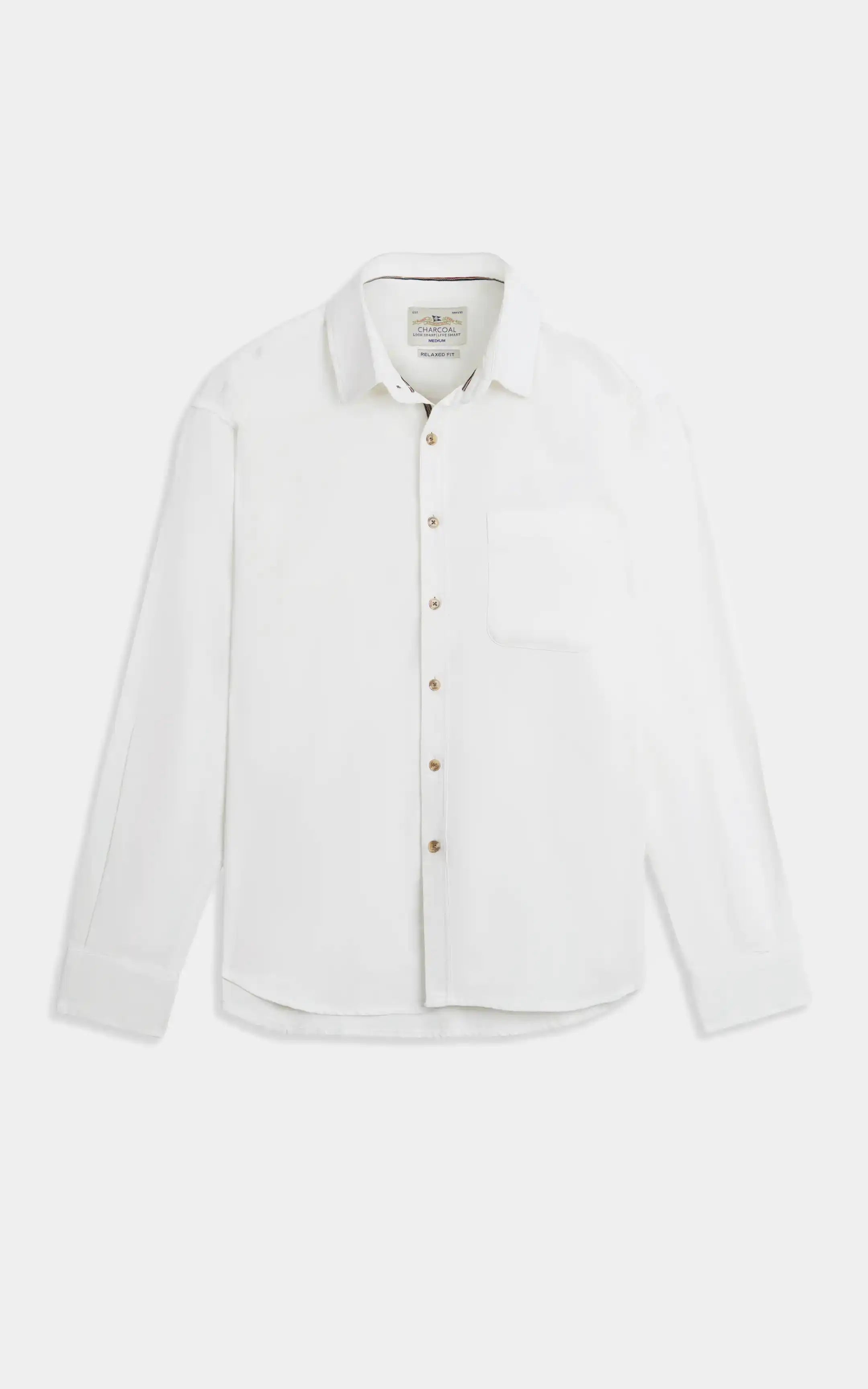 RELAXED FIT CASUAL SHIRT WHITE