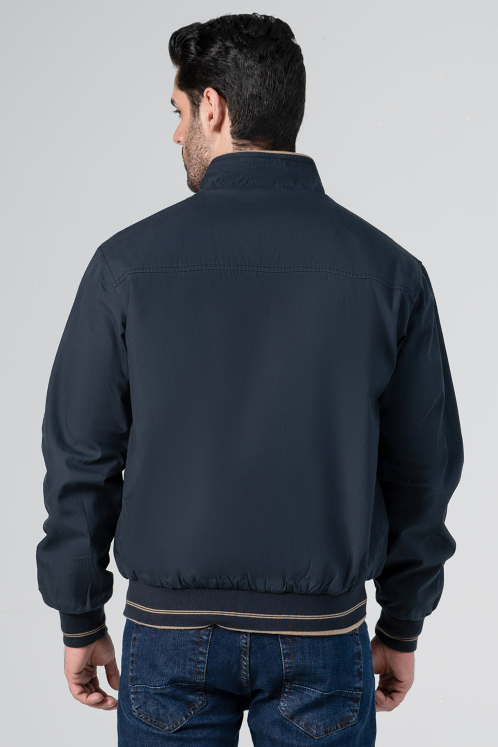 Shop REVERSIBLE TIPPING JACKET FULL SLEEVE NAVY KHAKI For Men Online