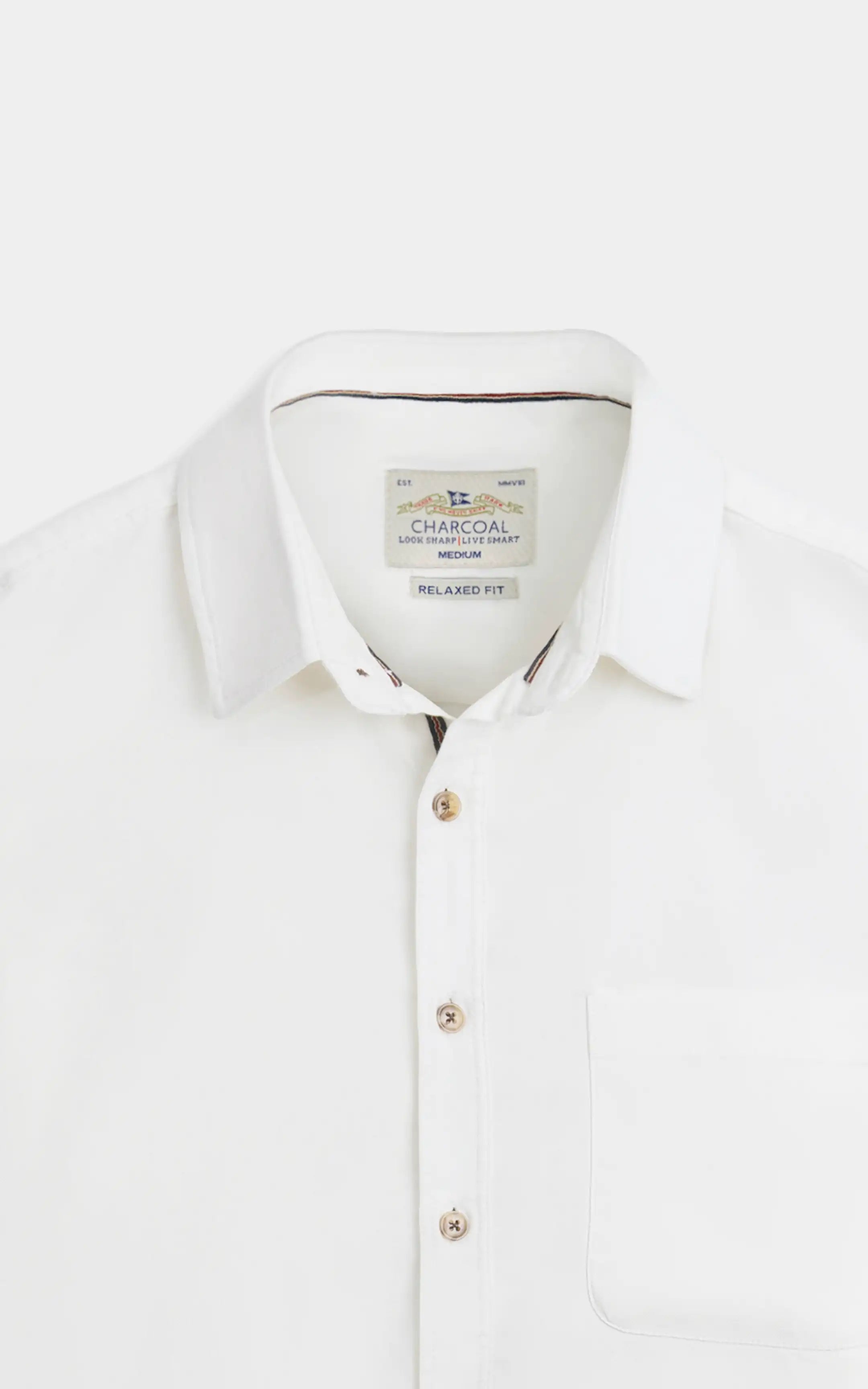 RELAXED FIT CASUAL SHIRT WHITE