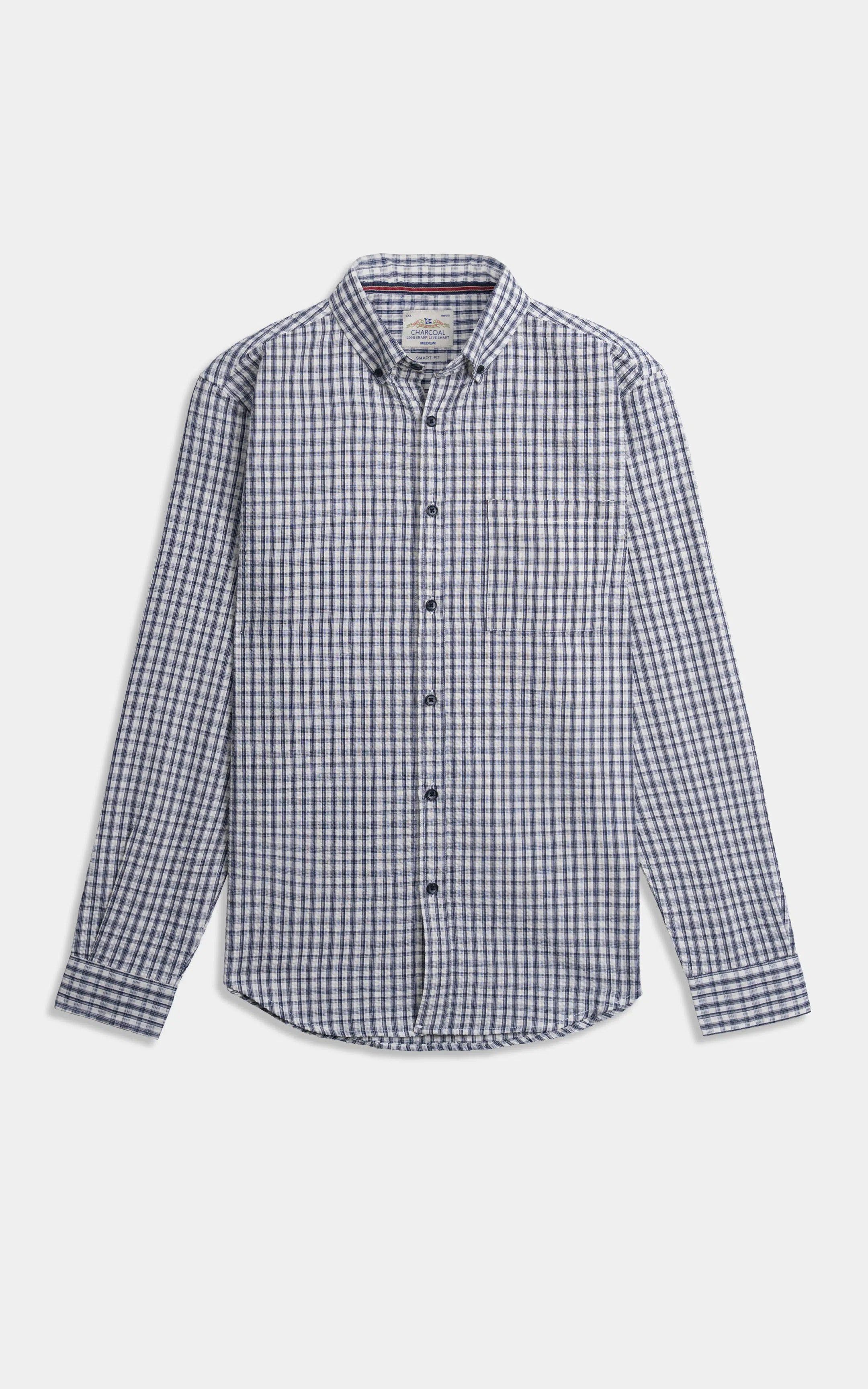 SMART FIT CASUAL SHIRT BEIGE CHECK