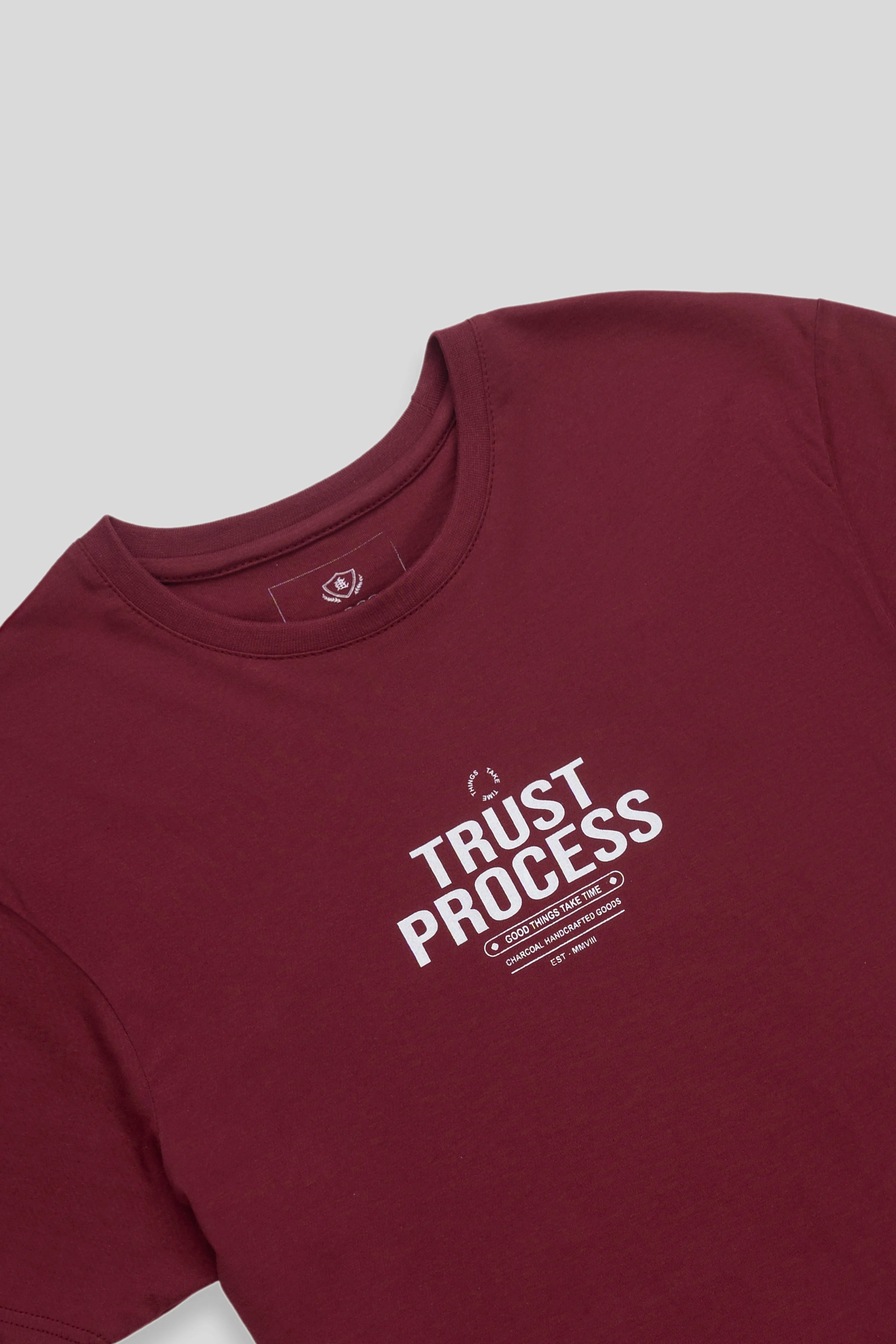 REGULAR FIT GRAPHIC T SHIRT MAROON
