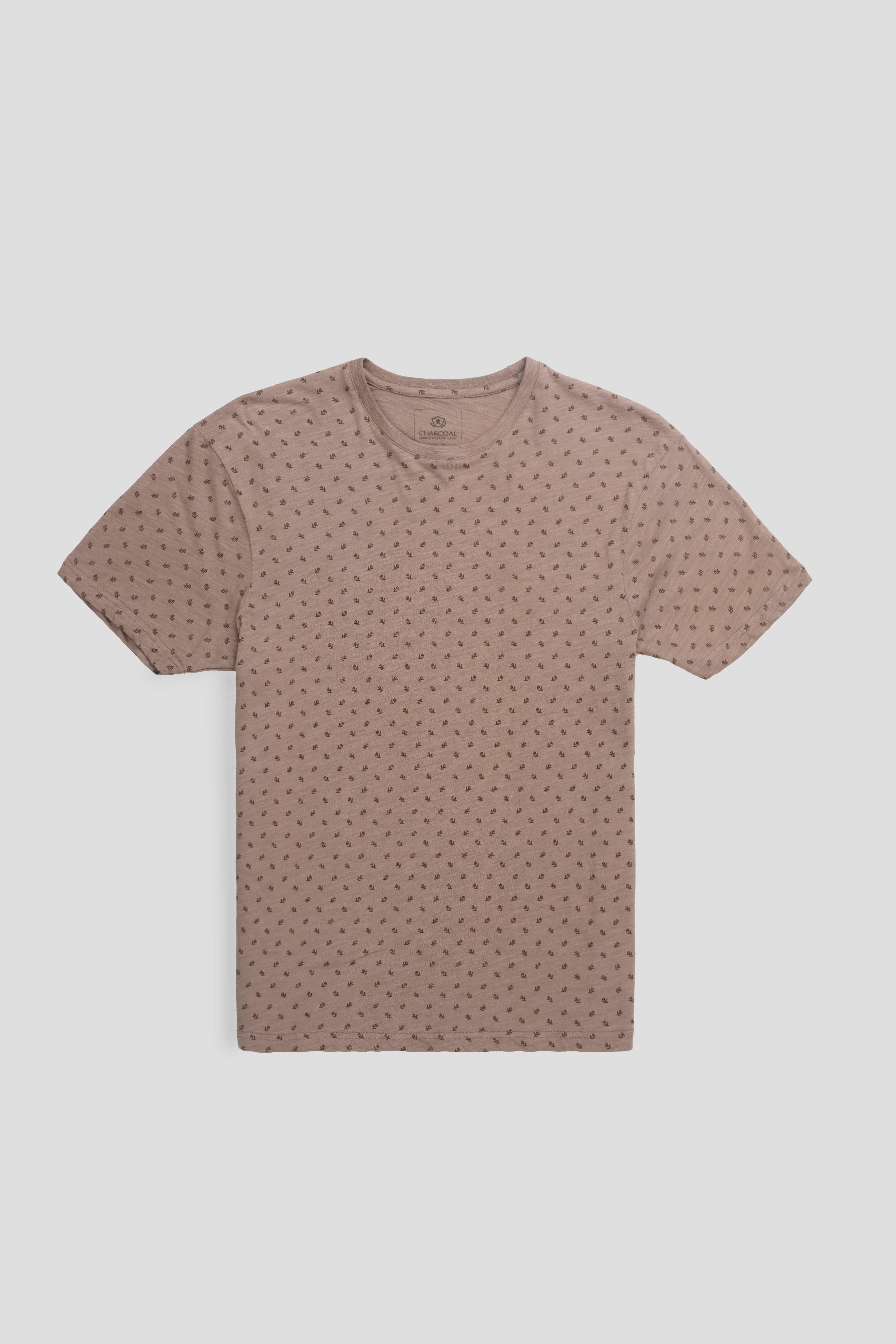 REGULAR FIT PRINTED T SHIRT KHAKI