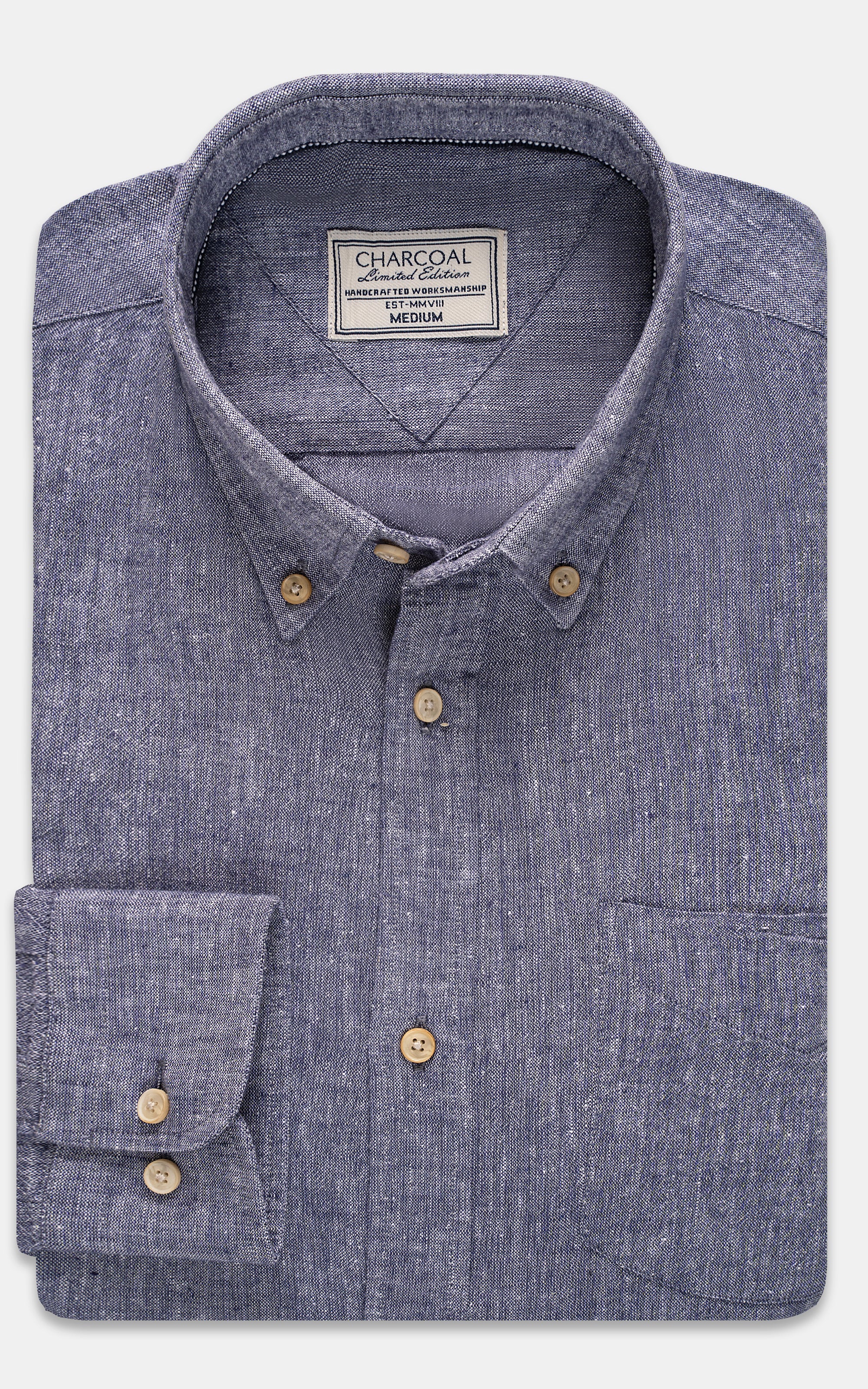 LIMITED EDITION LINEN SHIRT BLUISH GREY