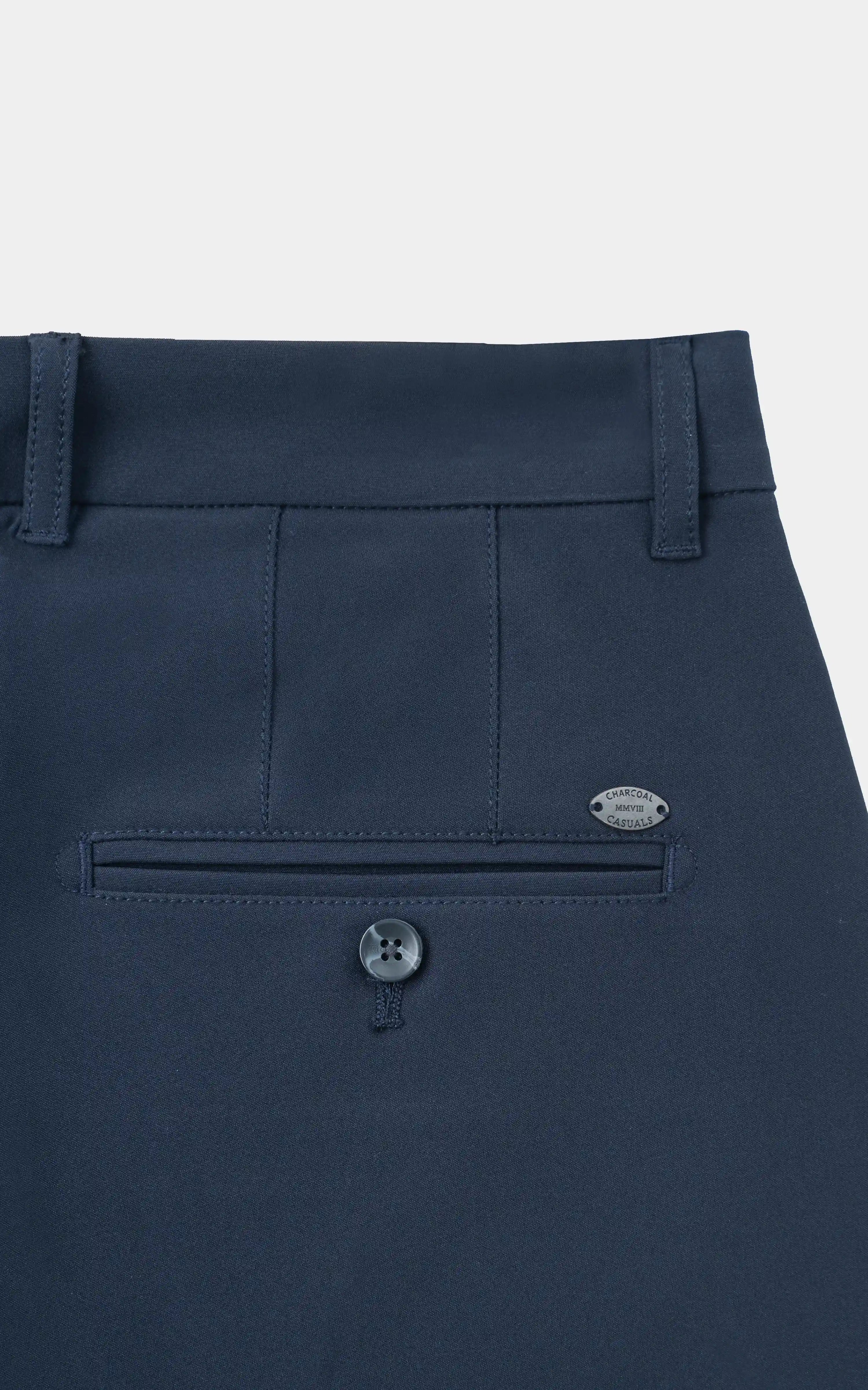 PLAIN SMART FIT CASUAL PANT NAVY
