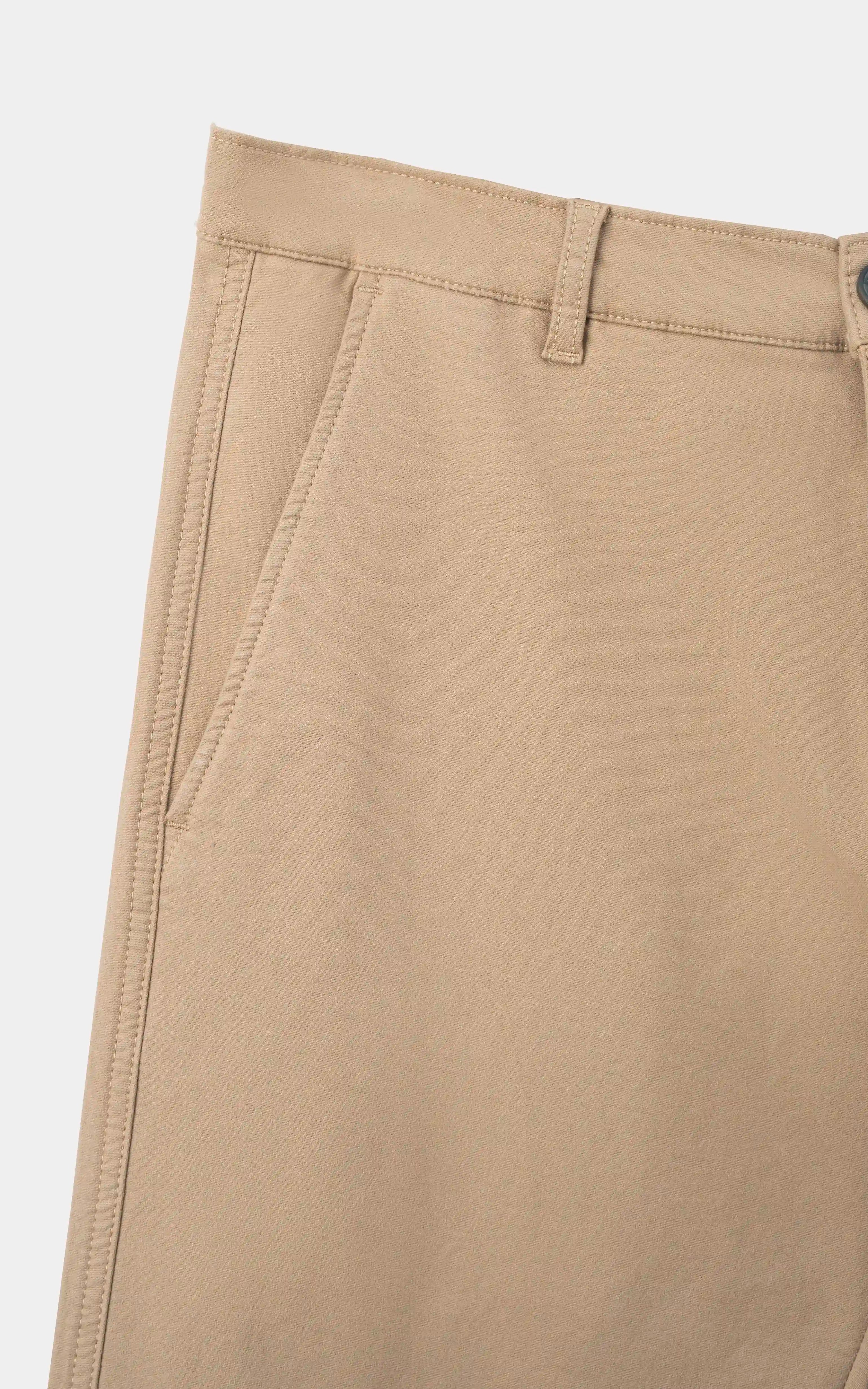 TERRY TWILL SMART FIT  CASUAL PANT KHAKI