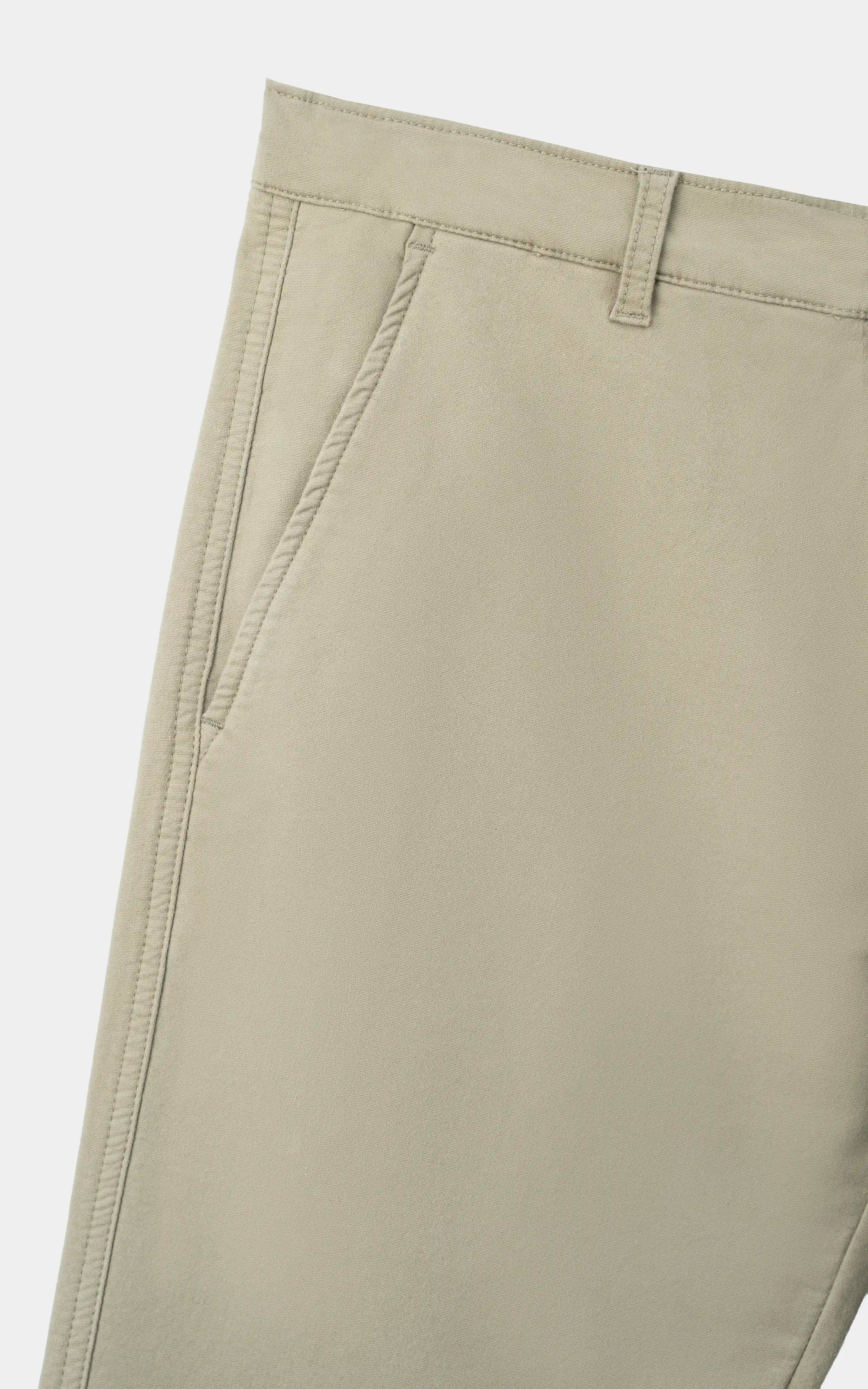 TERRY TWILL SMART FIT  CASUAL PANT LIGHT OLIVE