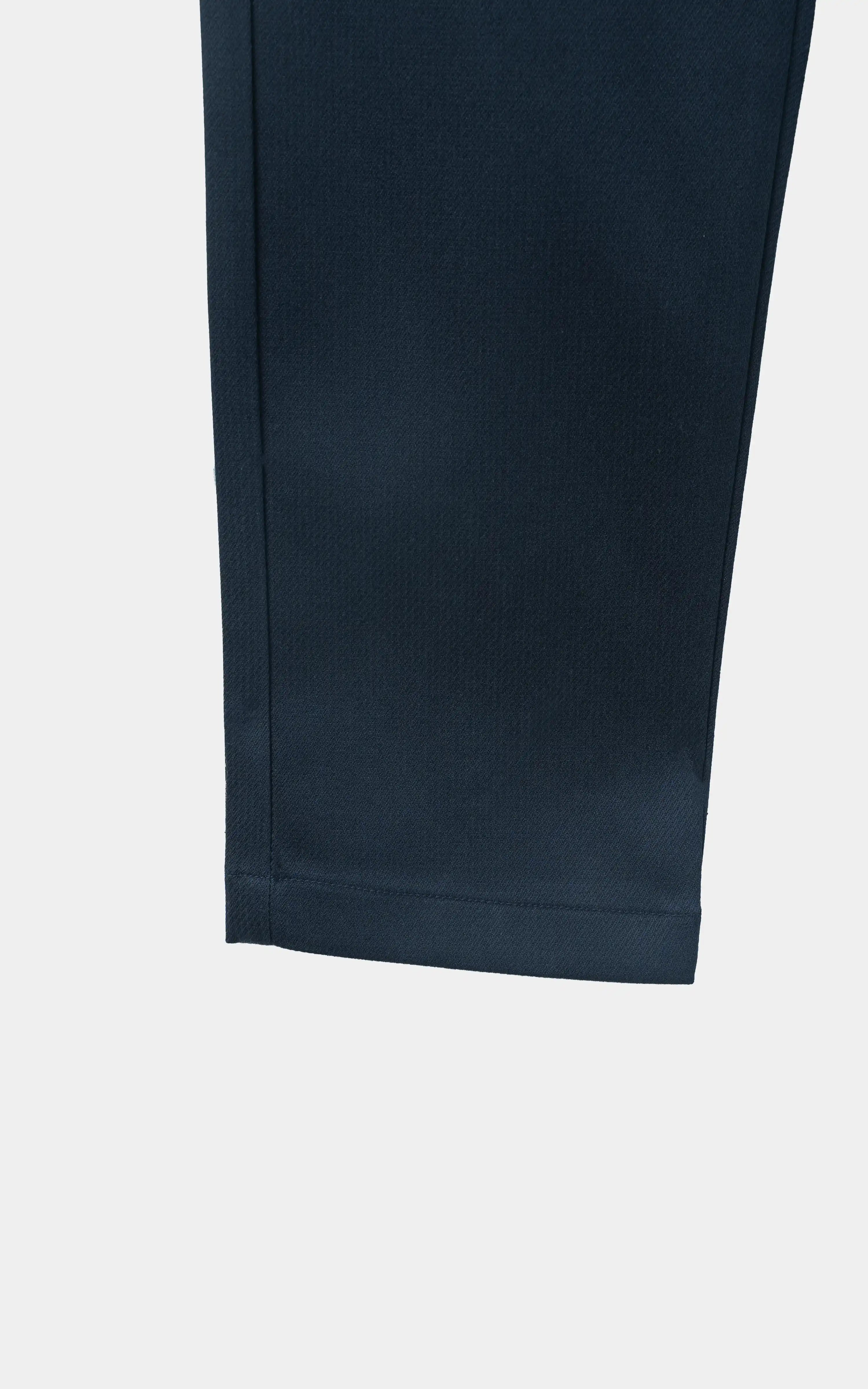 TEXTURED REGULAR FIT CASUAL PANT NAVY