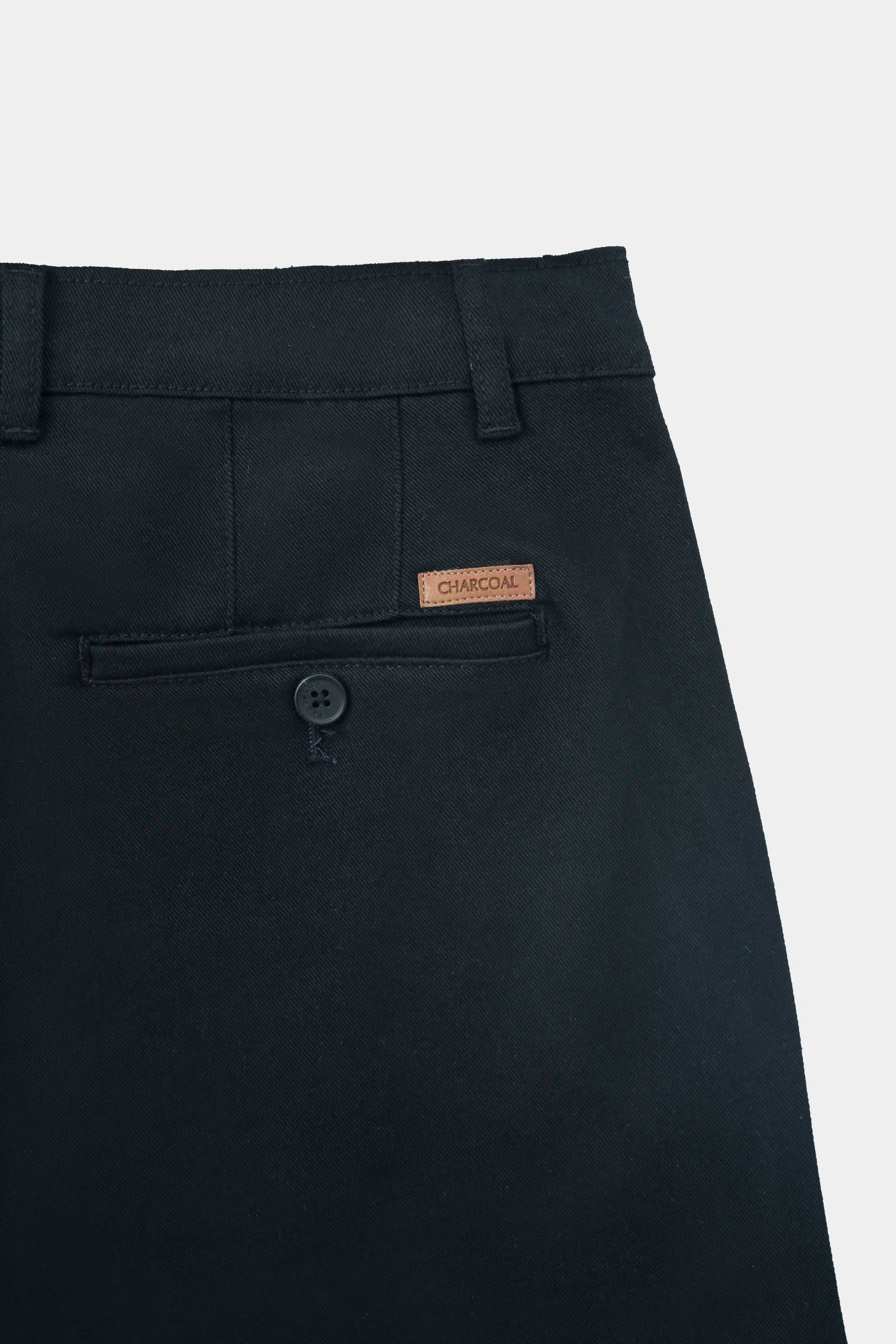TWILL SMART FIT CASUAL PANT BLACK