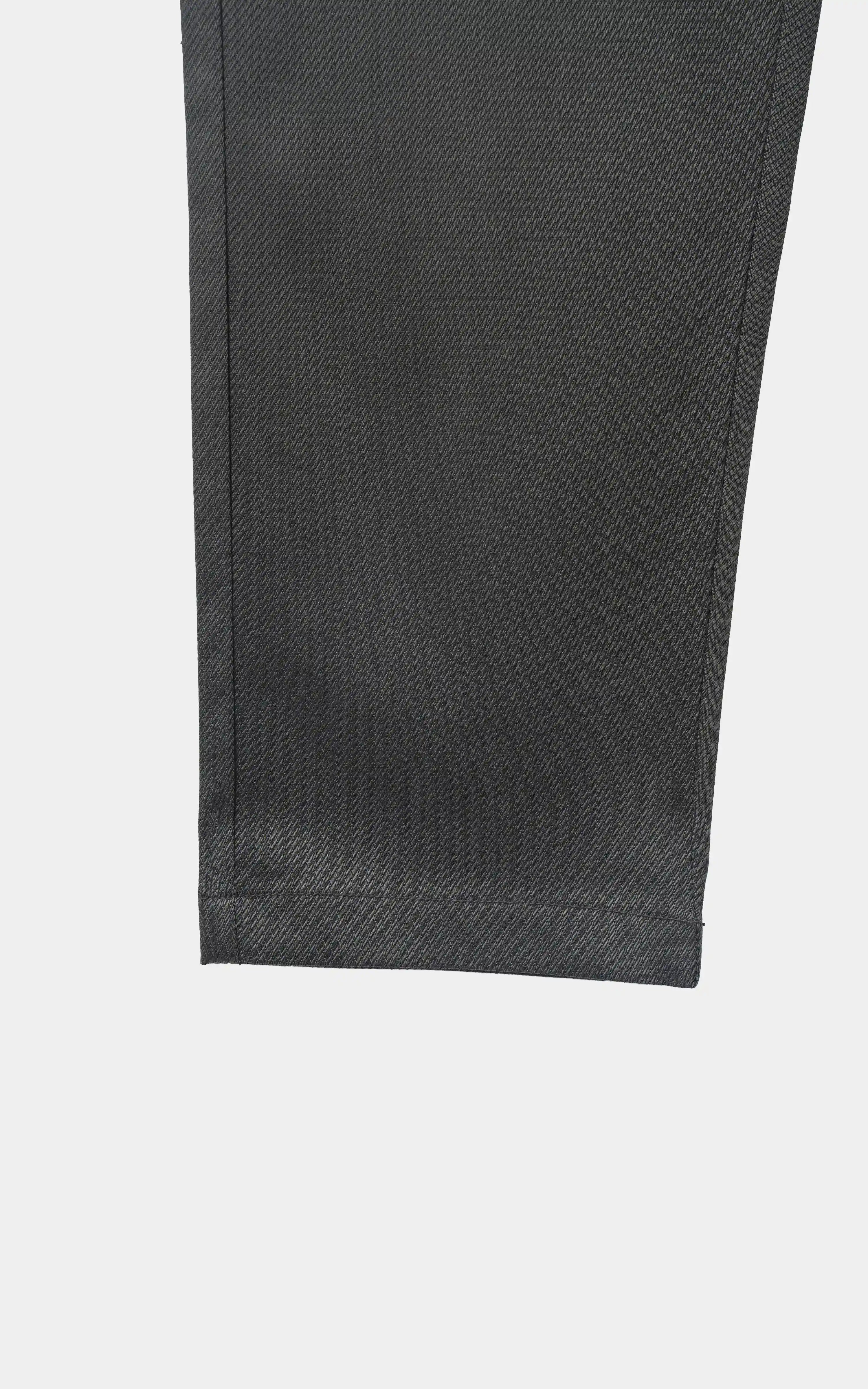 TEXTURED REGULAR FIT CASUAL PANT OLIVE