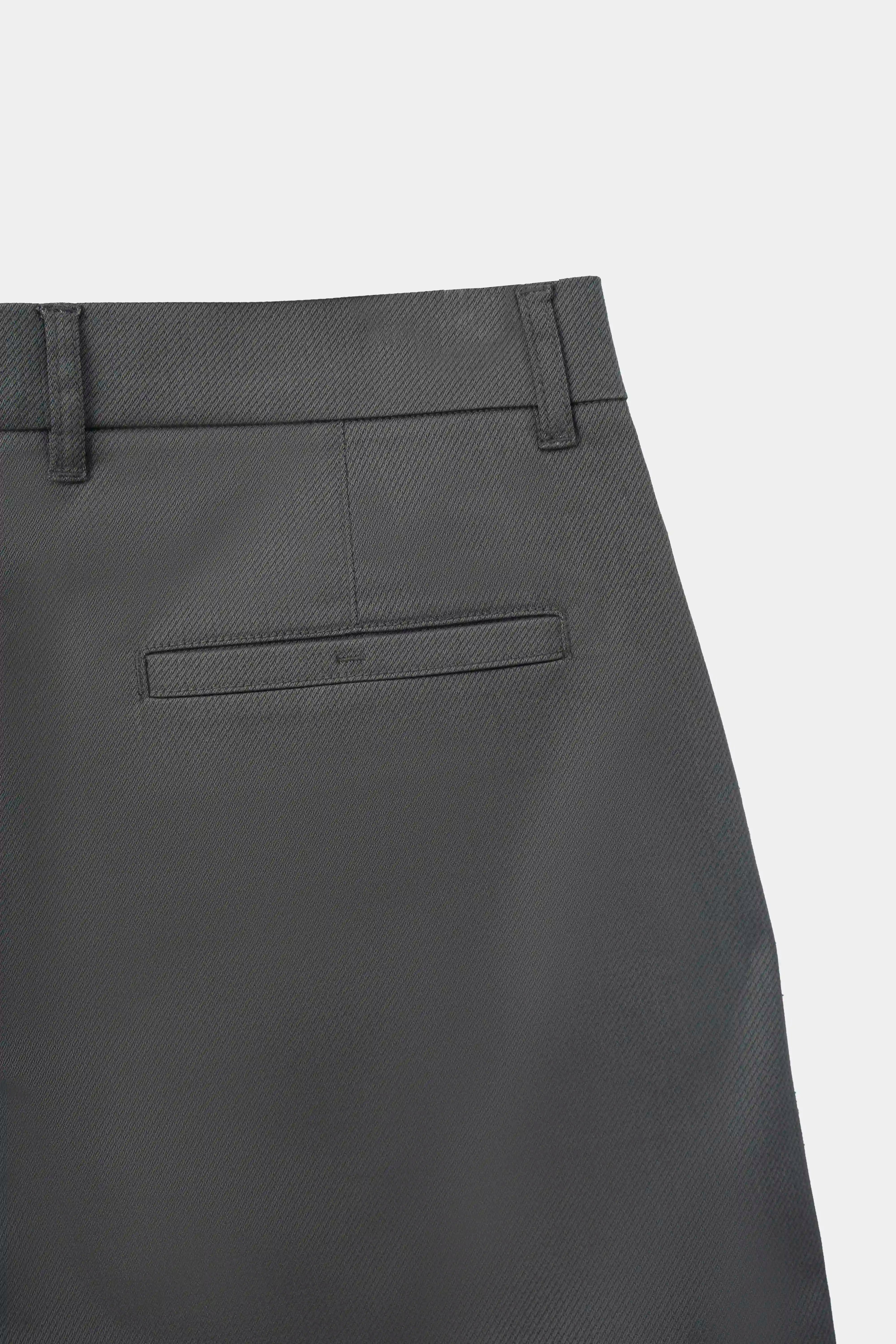 TEXTURED REGULAR FIT CASUAL PANT OLIVE