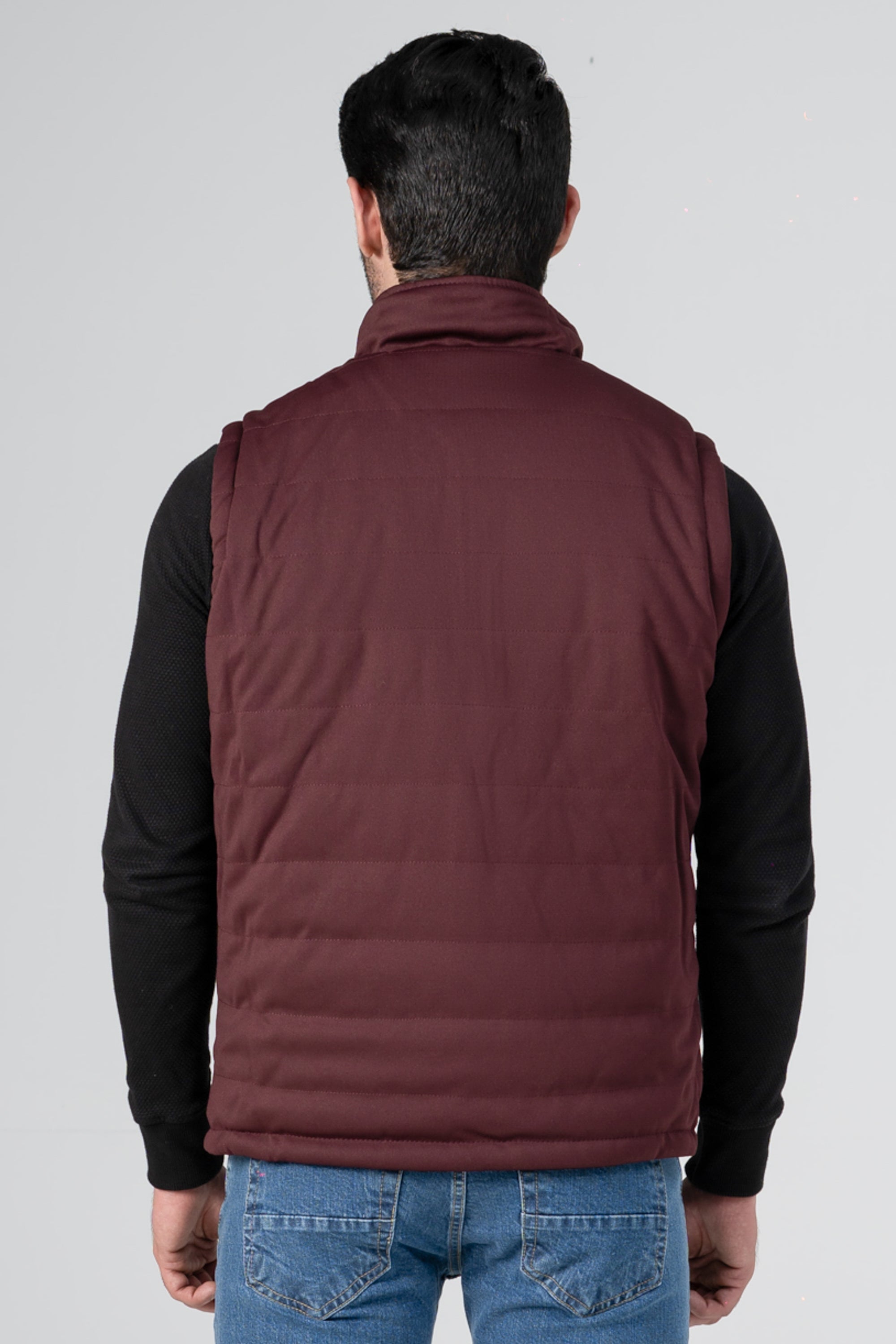 Reversible Suede Jacket black maroon