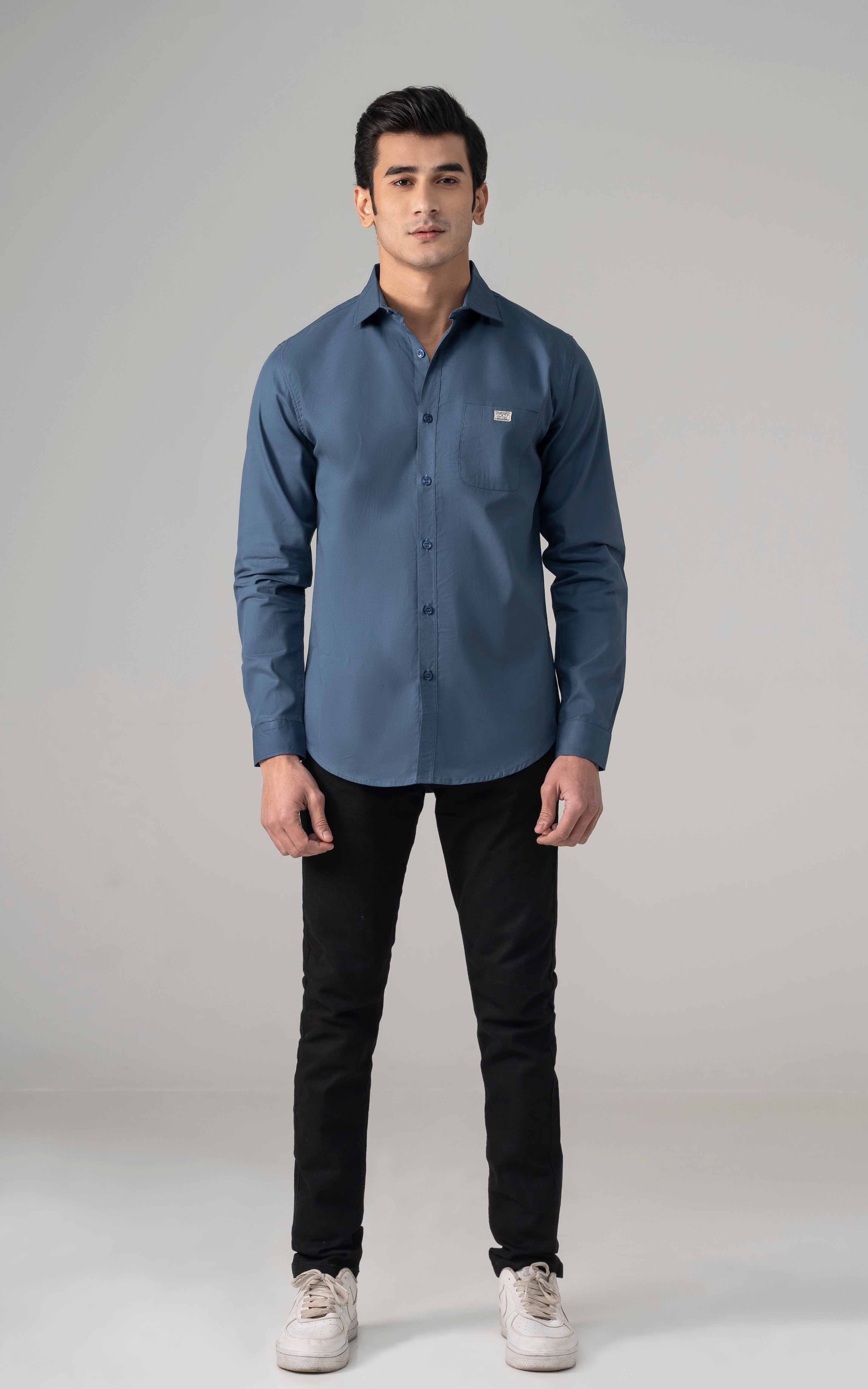 CASUAL SHIRT TEAL BLUE