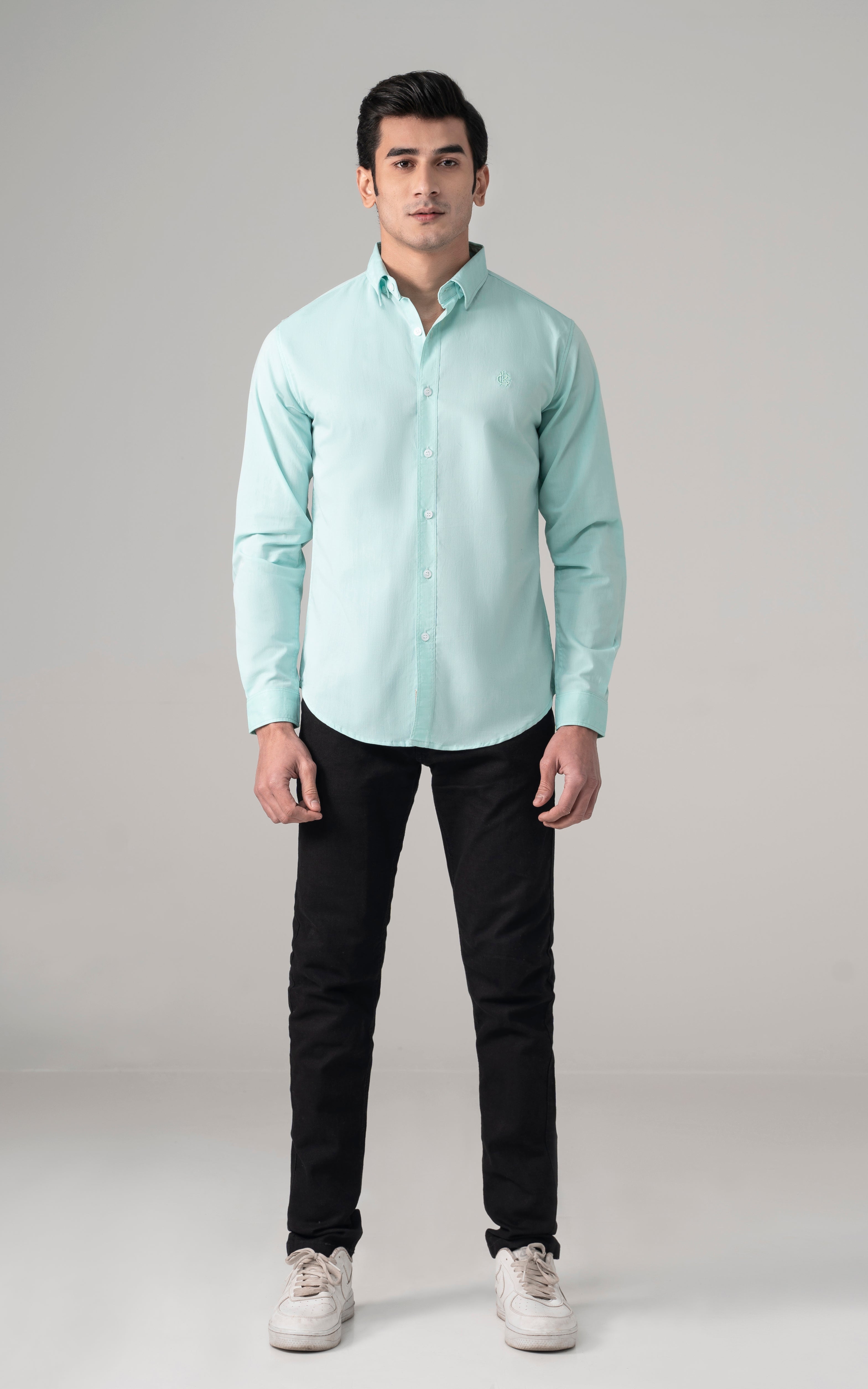 CASUAL SHIRT AQUA GREEN