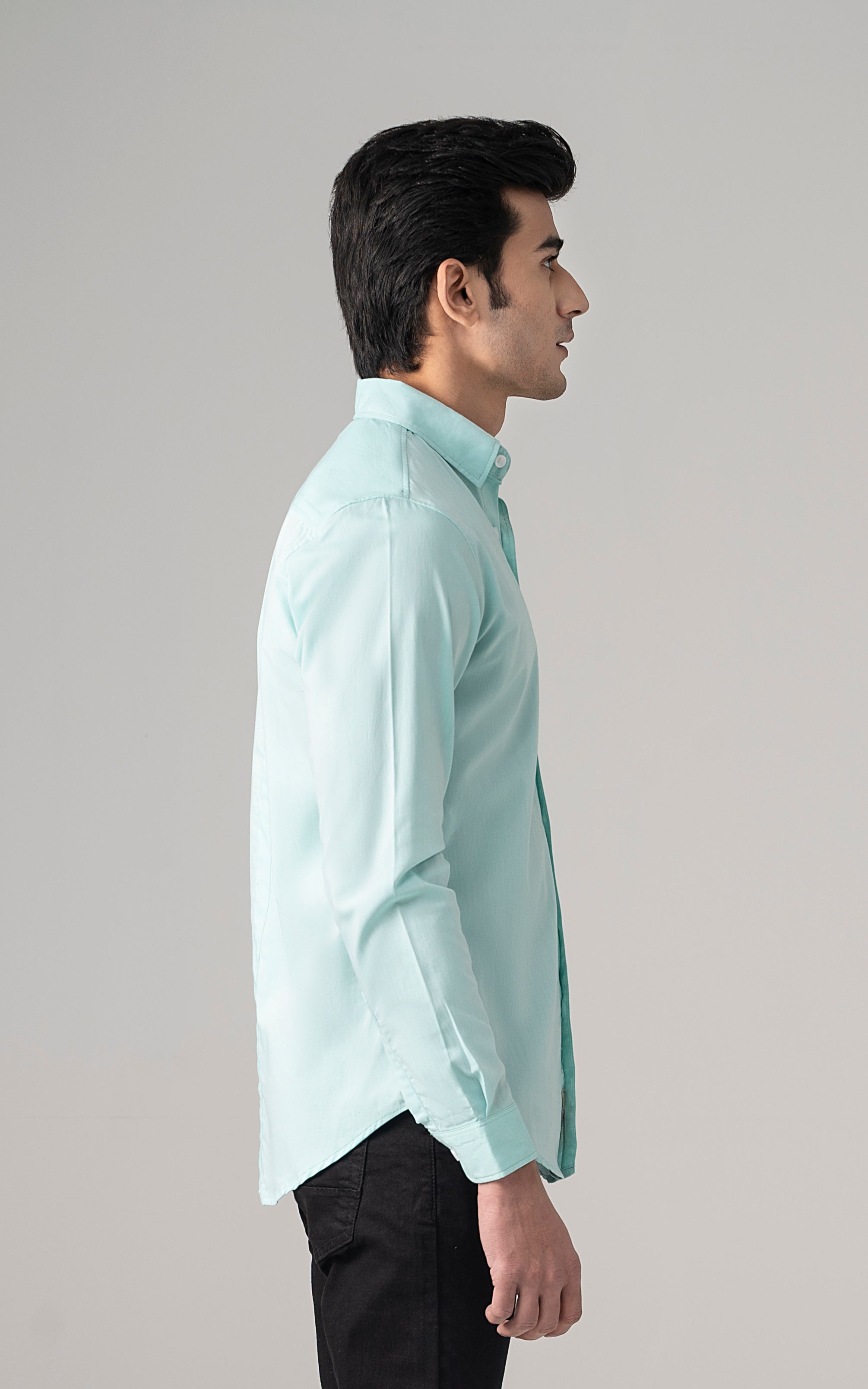 CASUAL SHIRT AQUA GREEN