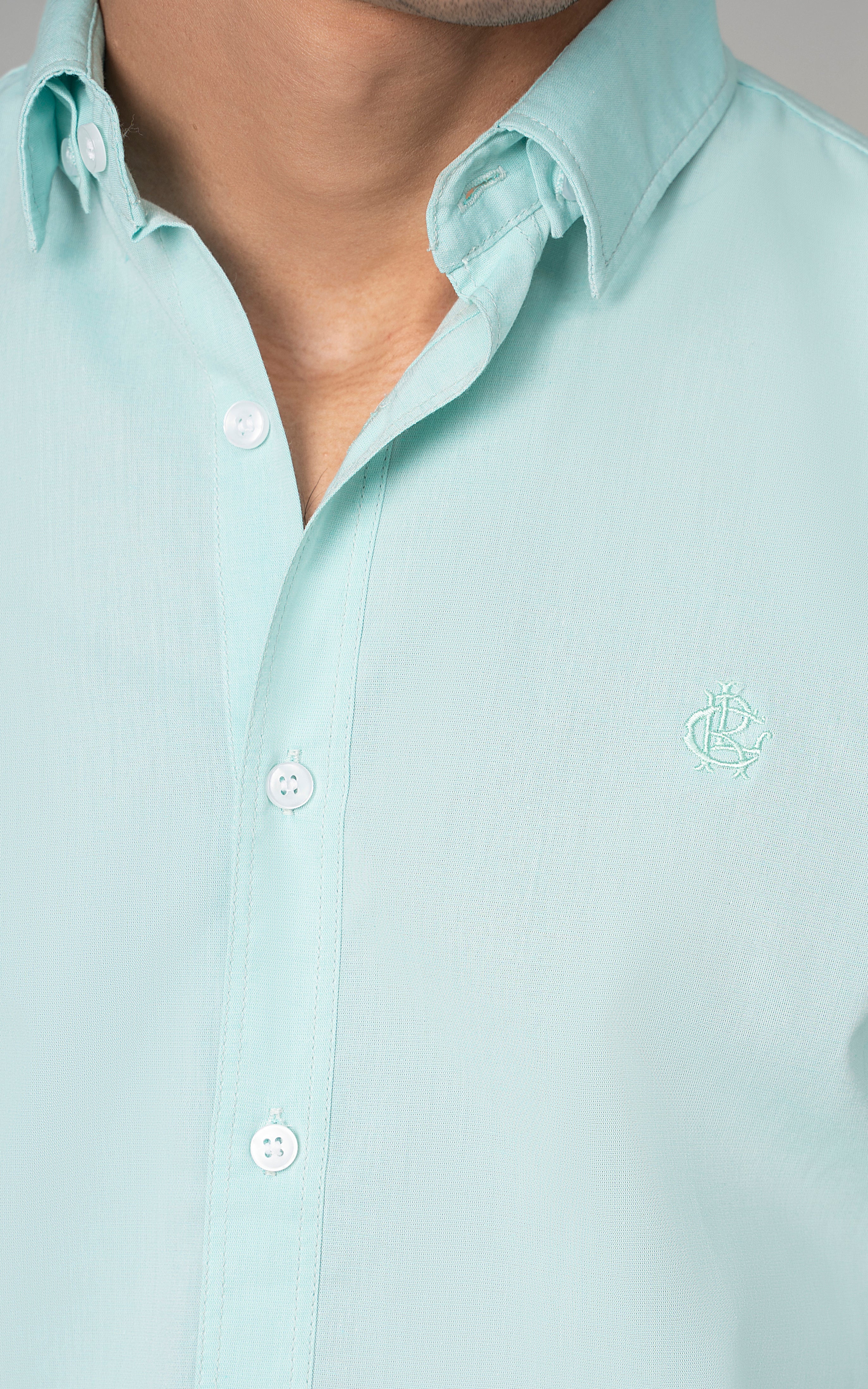 CASUAL SHIRT AQUA GREEN