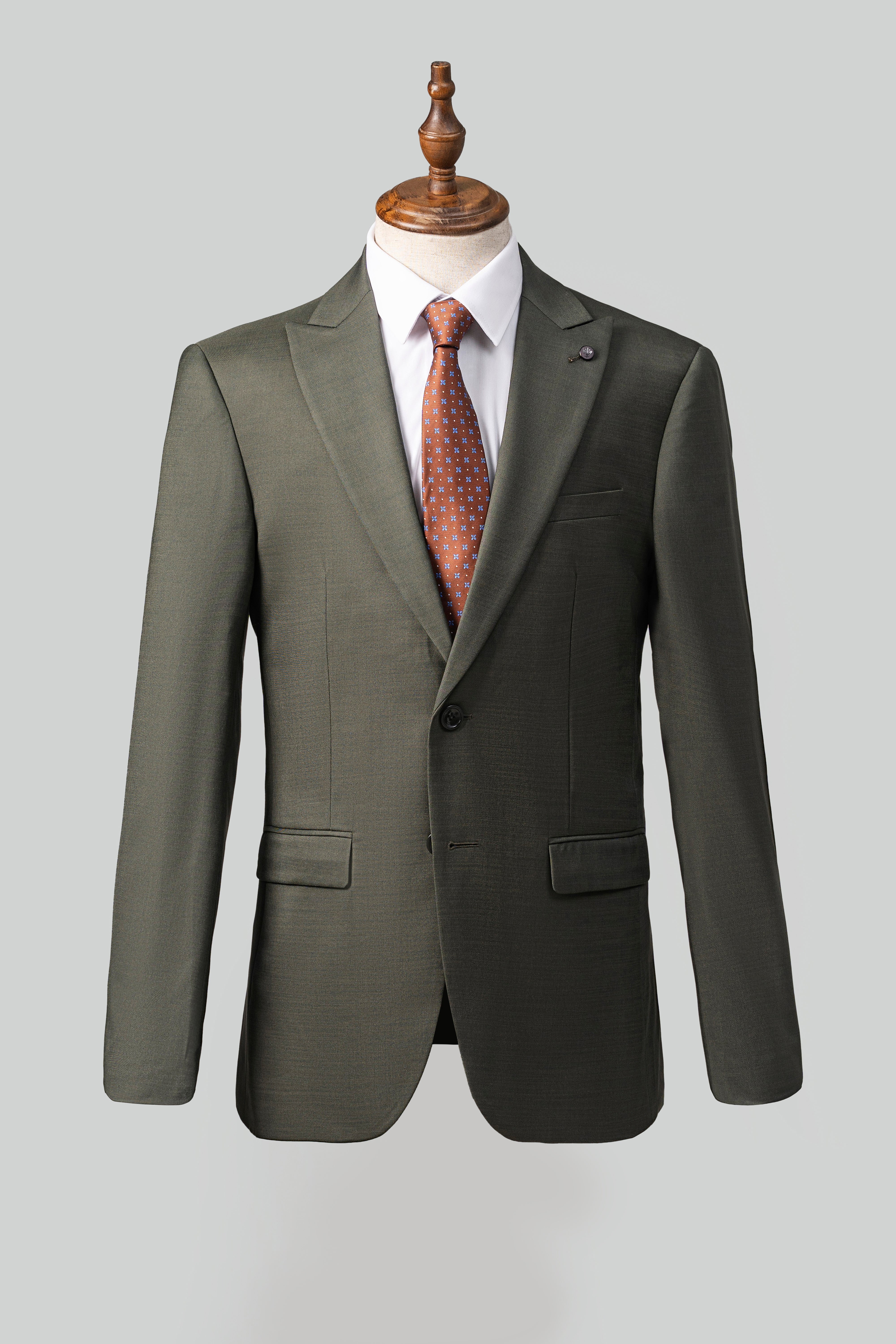 2 PIECE SUIT SLIM FIT DARK OLIVE