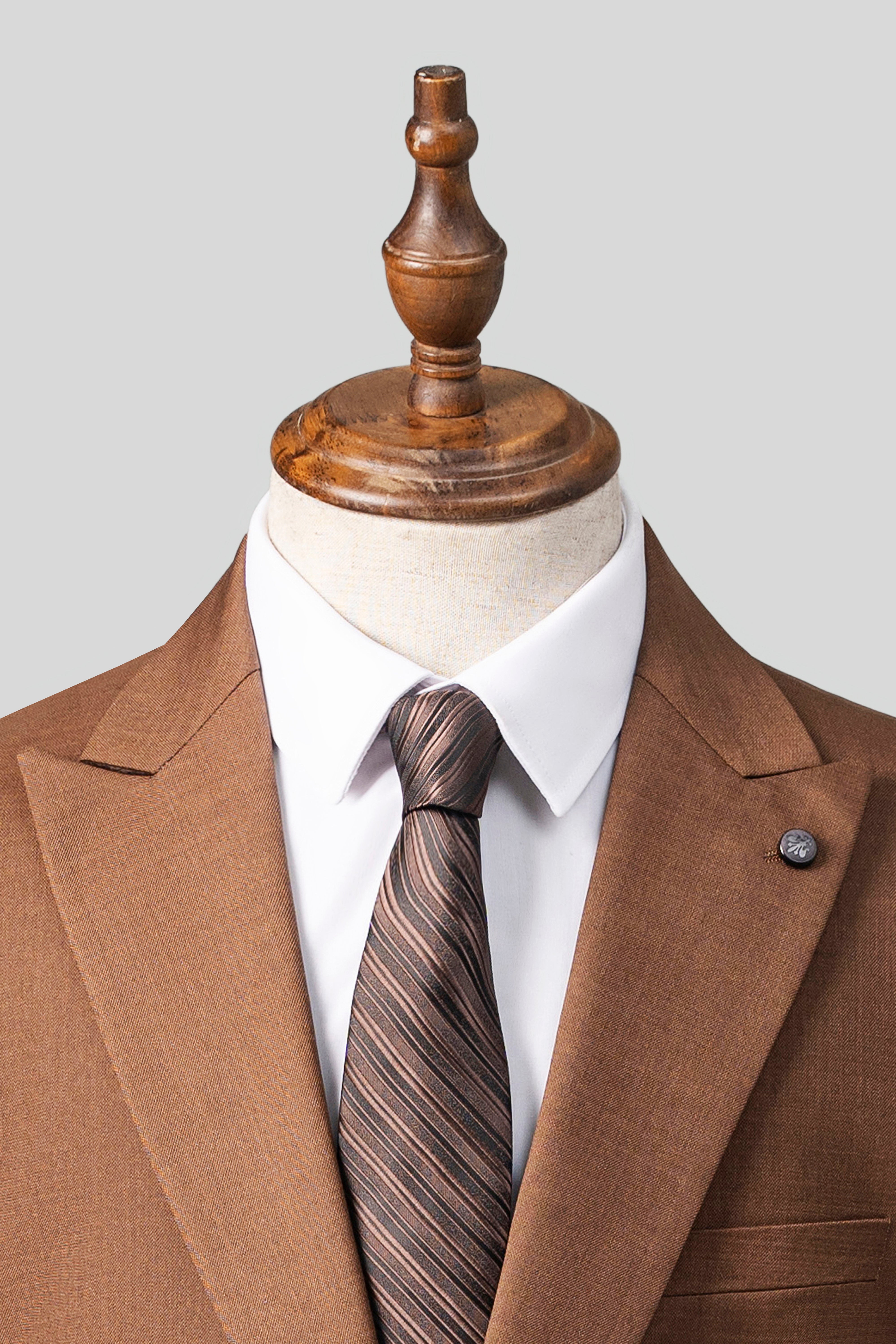 2 PIECE SUIT SLIM FIT BROWN