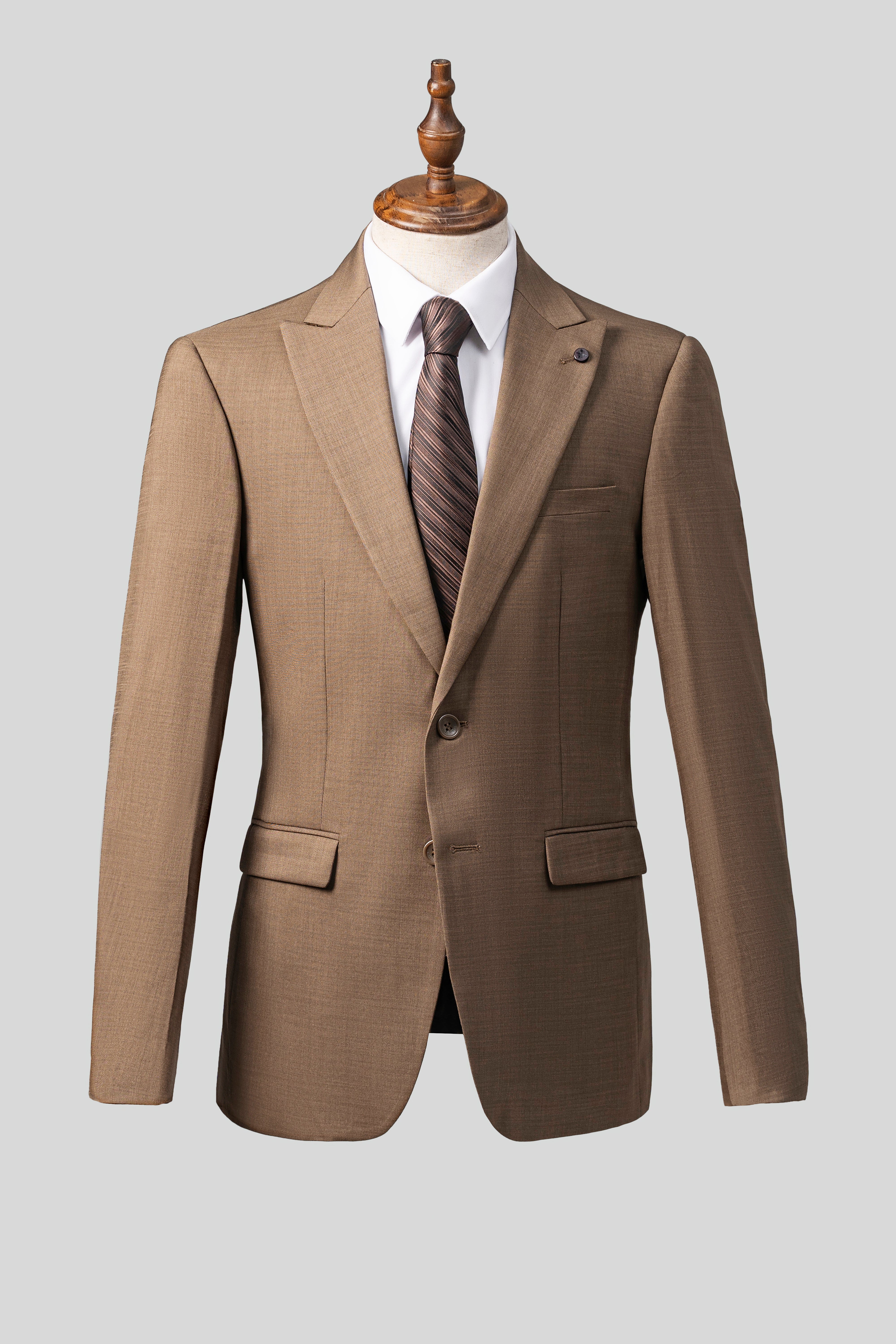 2 PIECE SUIT SLIM FIT KHAKI GREY