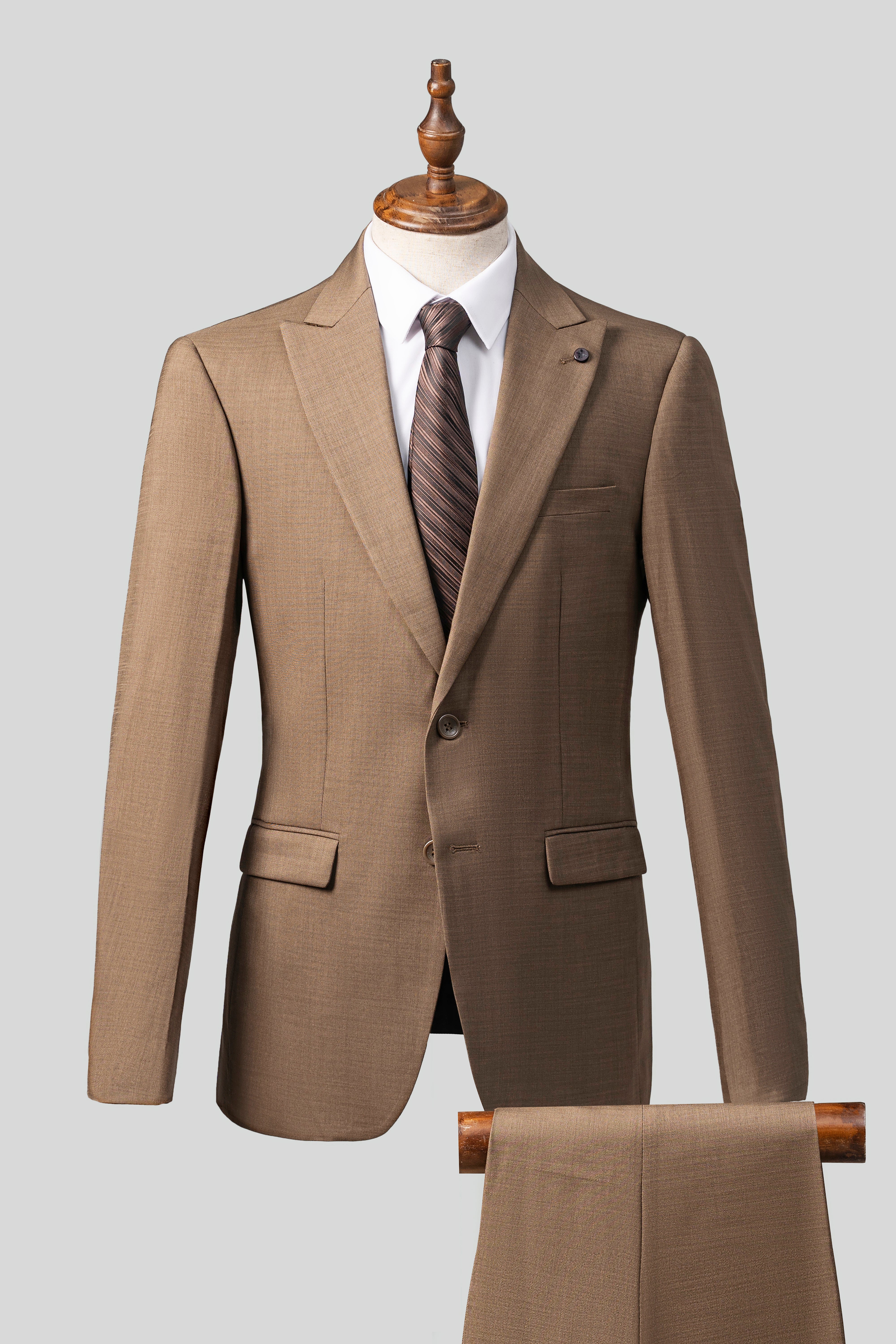 2 PIECE SUIT SLIM FIT KHAKI GREY