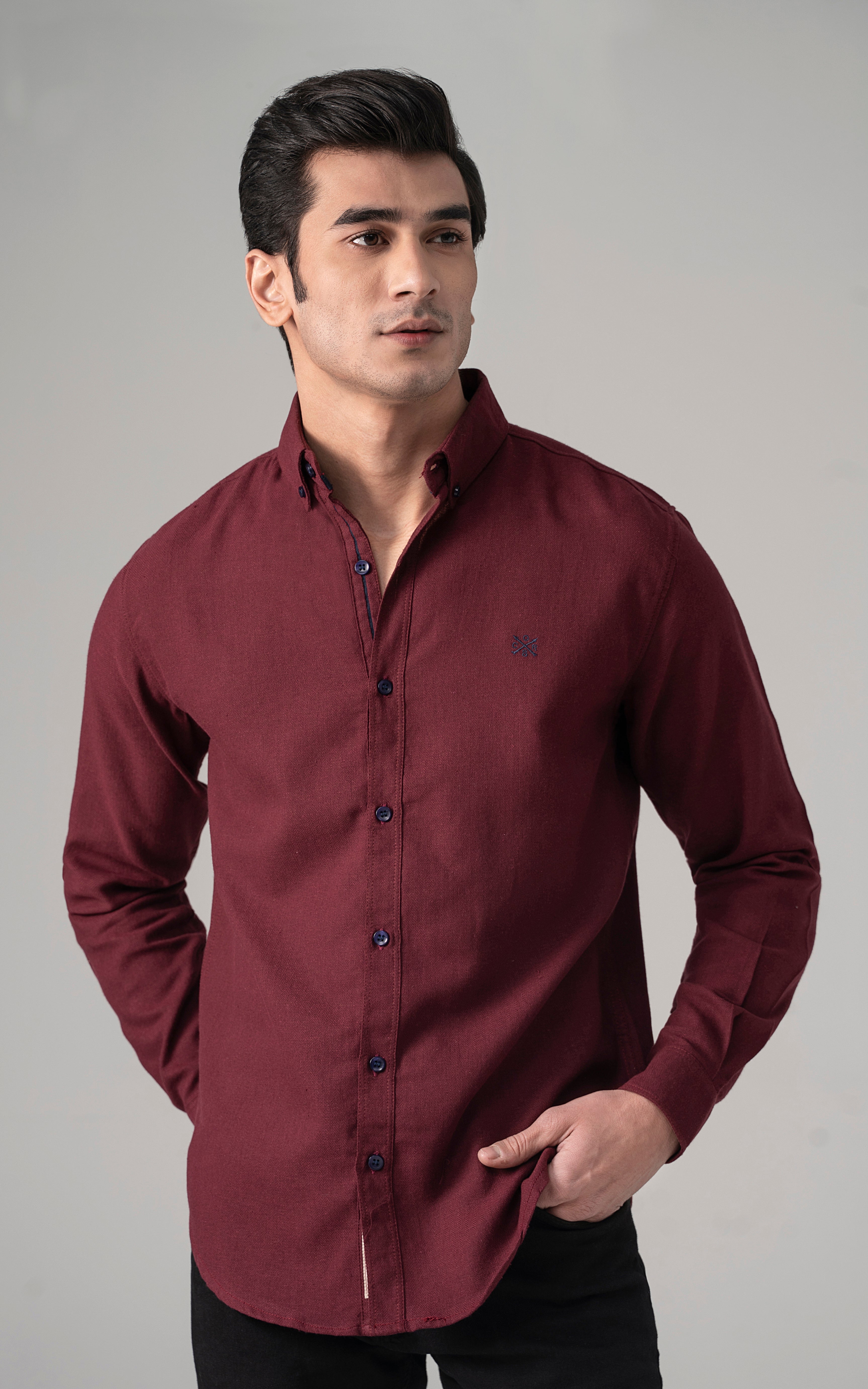 CASUAL SHIRT MAROON