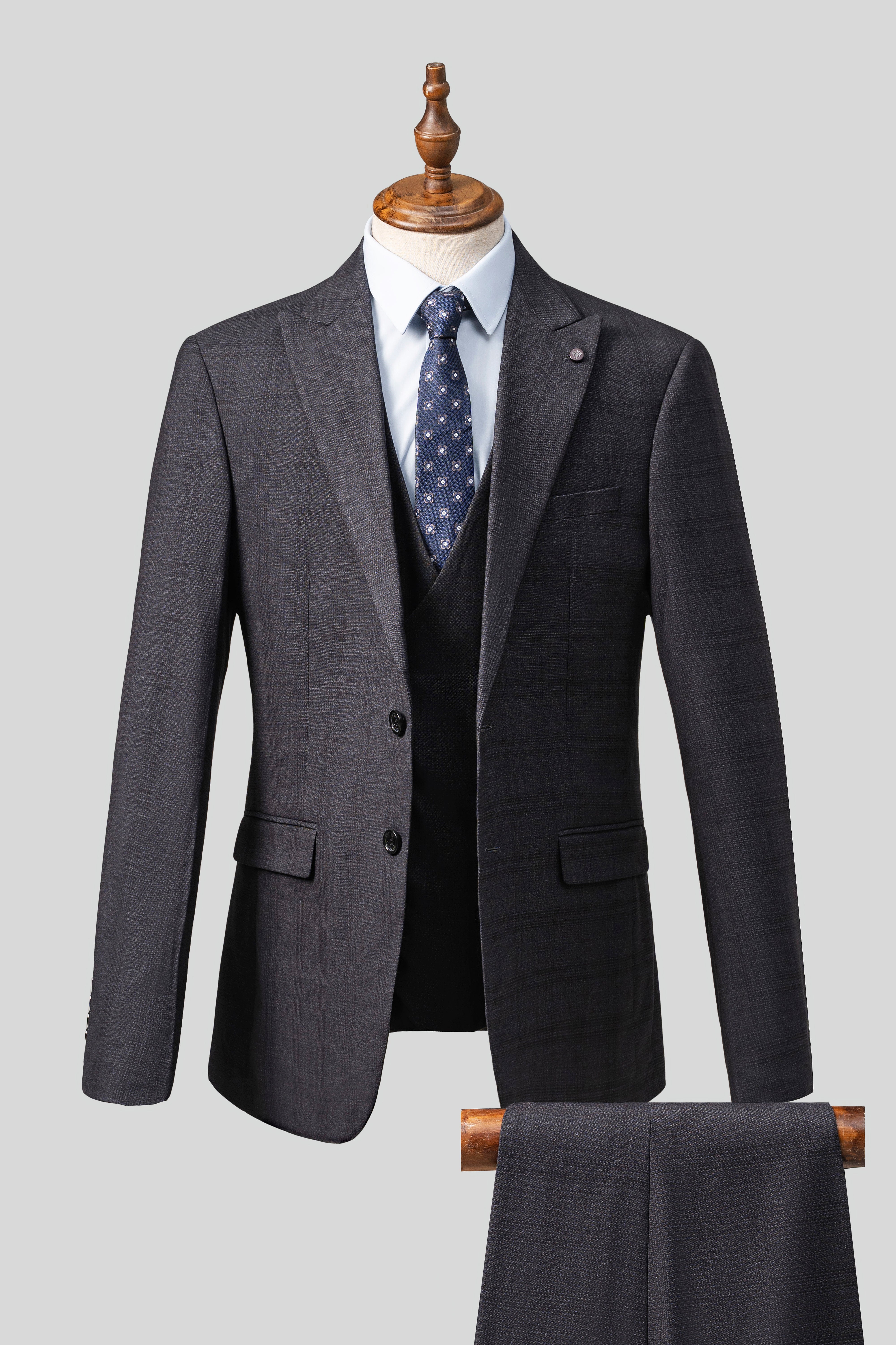 3 PIECE SUIT SLIM FIT CHARCOAL GREY