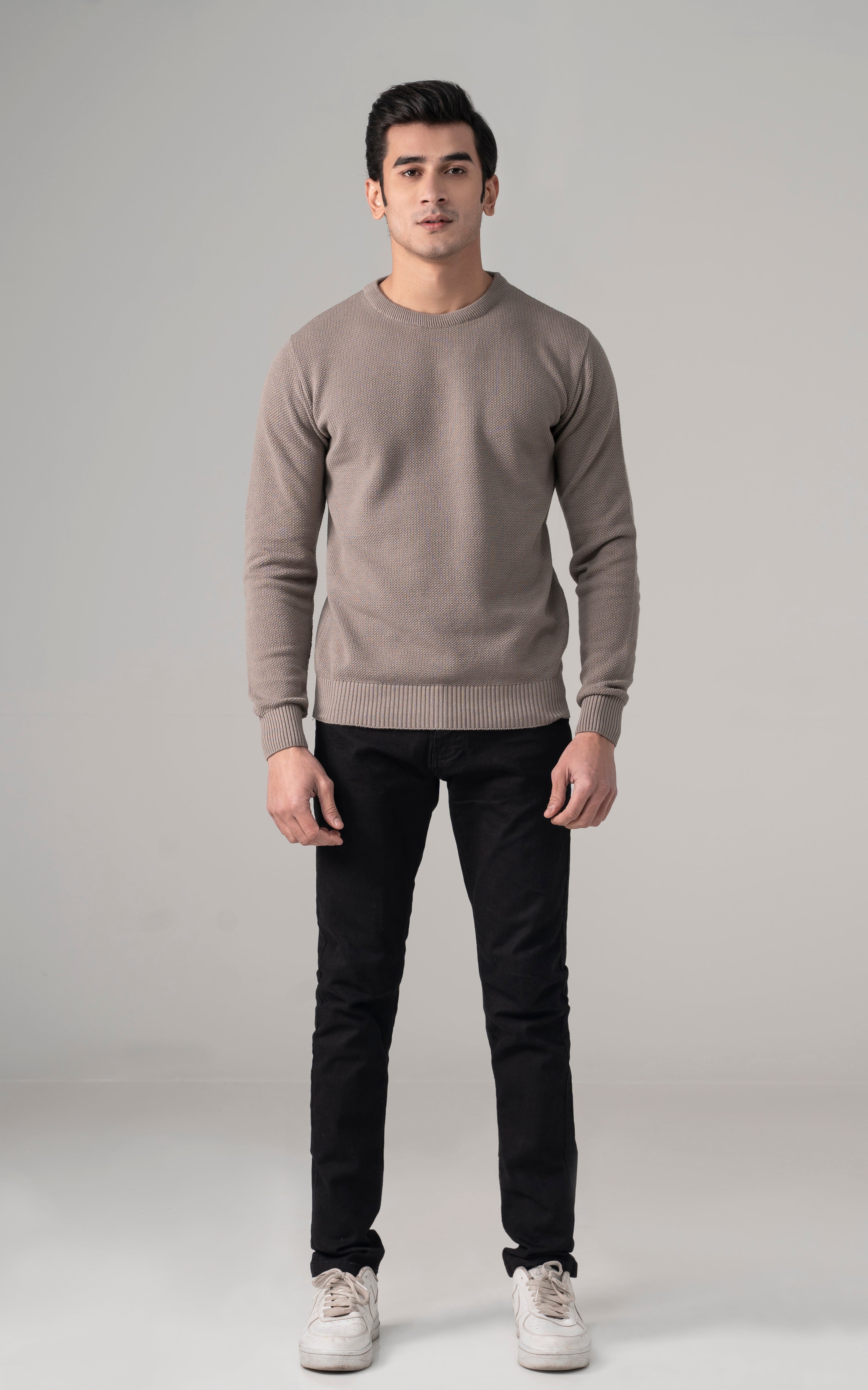 Knitted Crew Neck grey