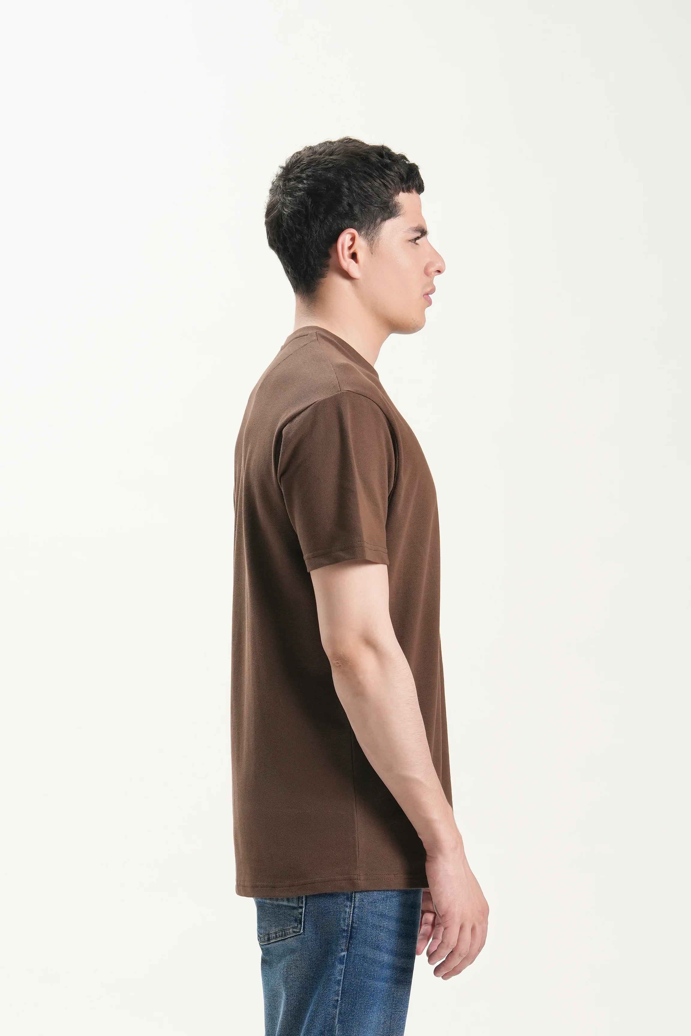 T SHIRT REGULAR FIT BROWN