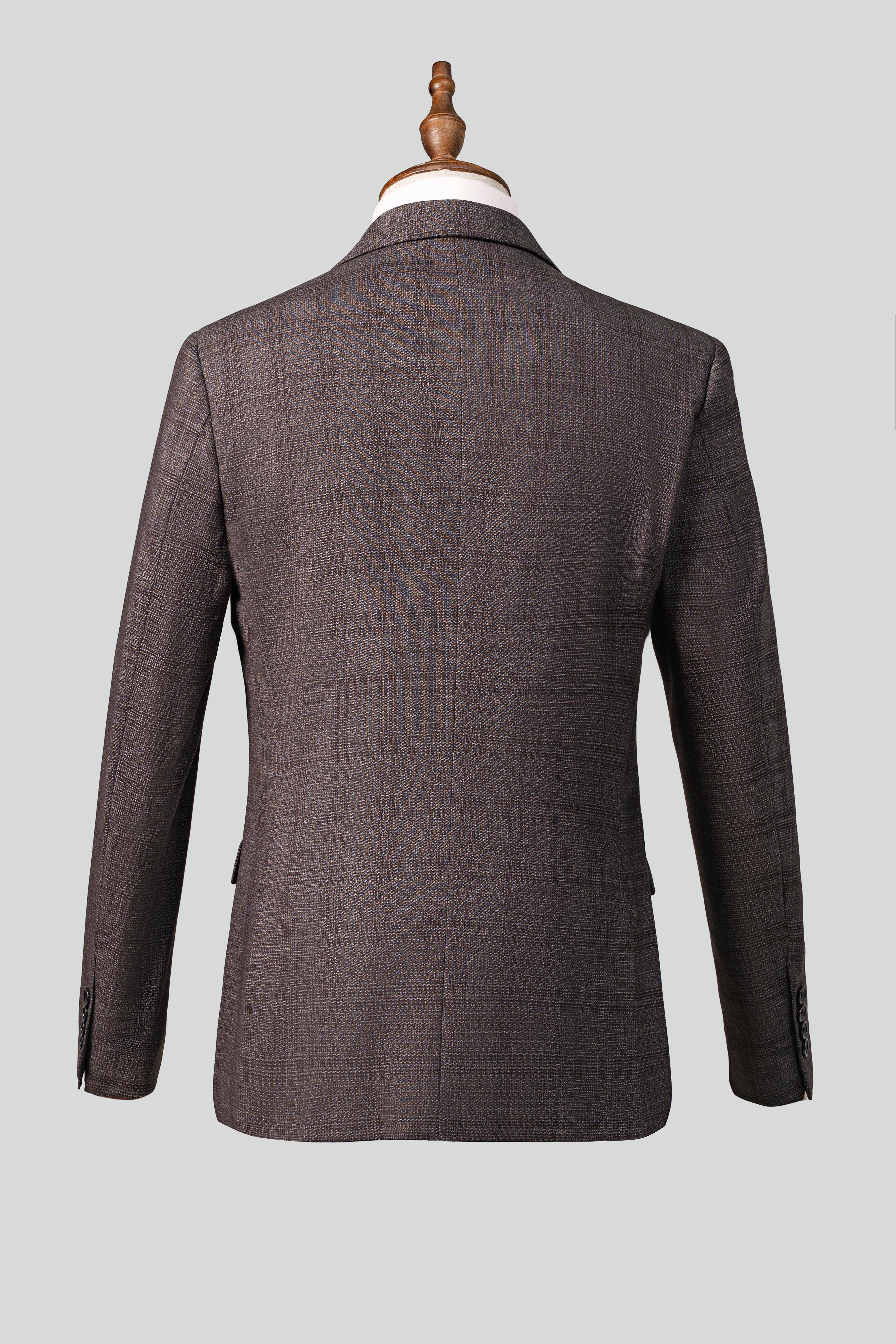 3 PIECE SUIT SLIM FIT BROWN