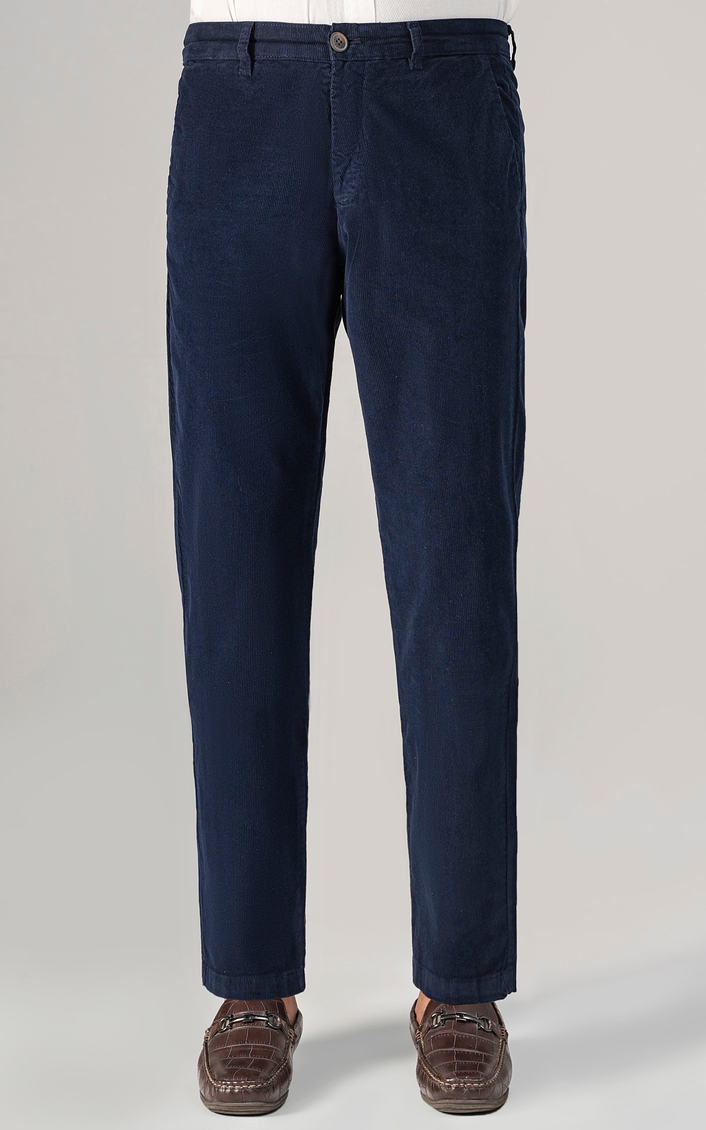 CORDUROY SMART FIT CASUAL PANT NAVY