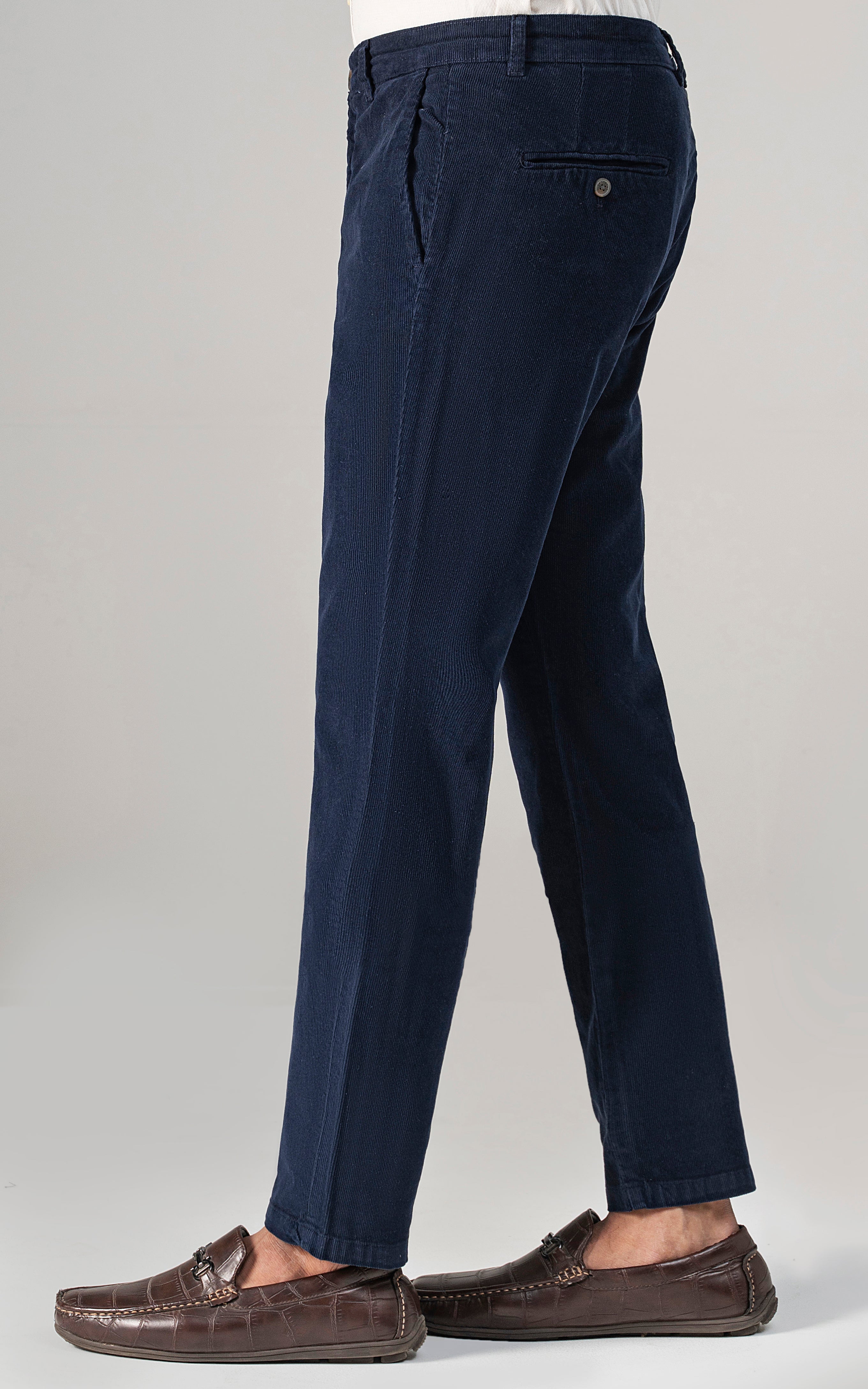 CORDUROY SMART FIT CASUAL PANT NAVY