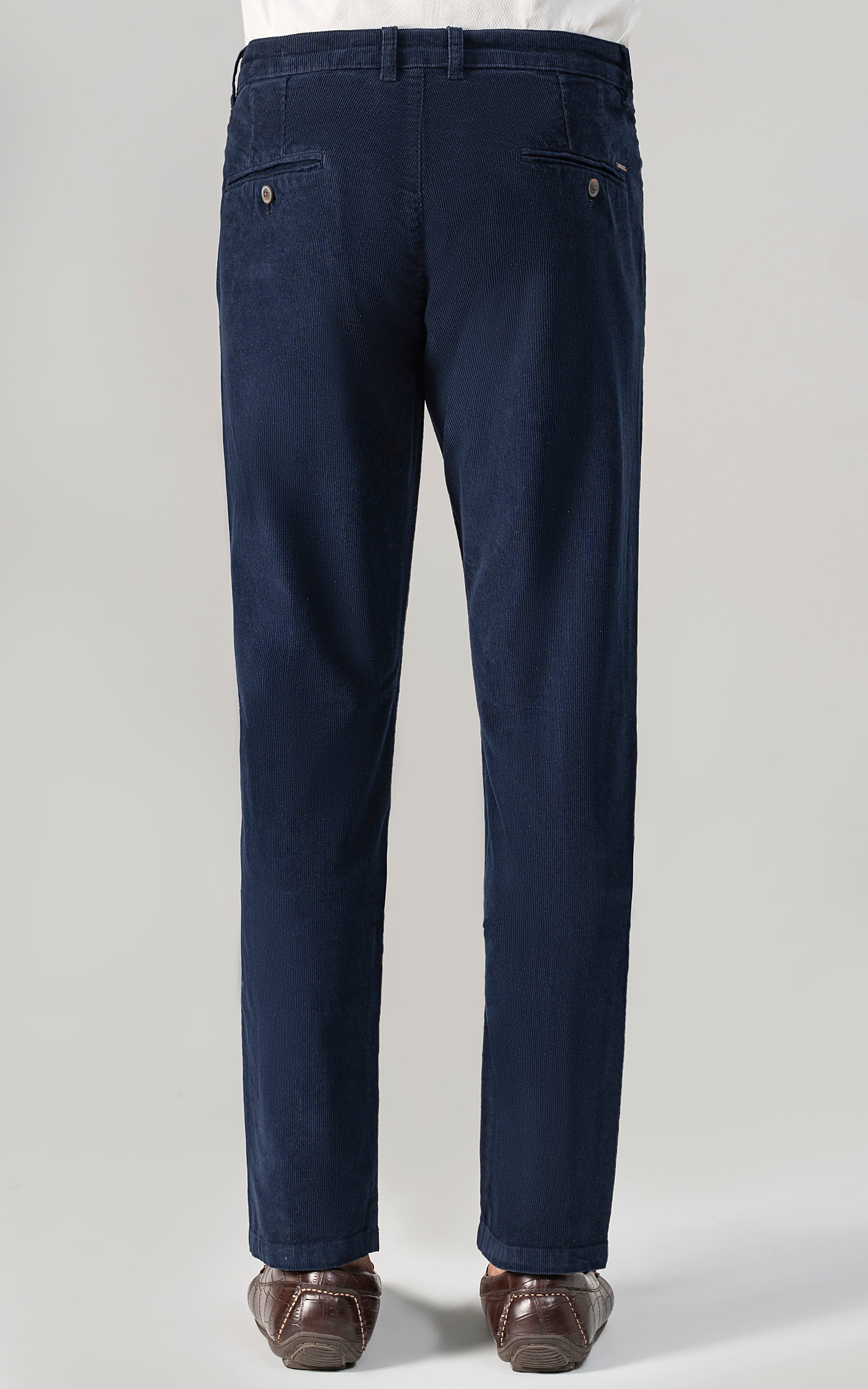 CORDUROY SMART FIT CASUAL PANT NAVY