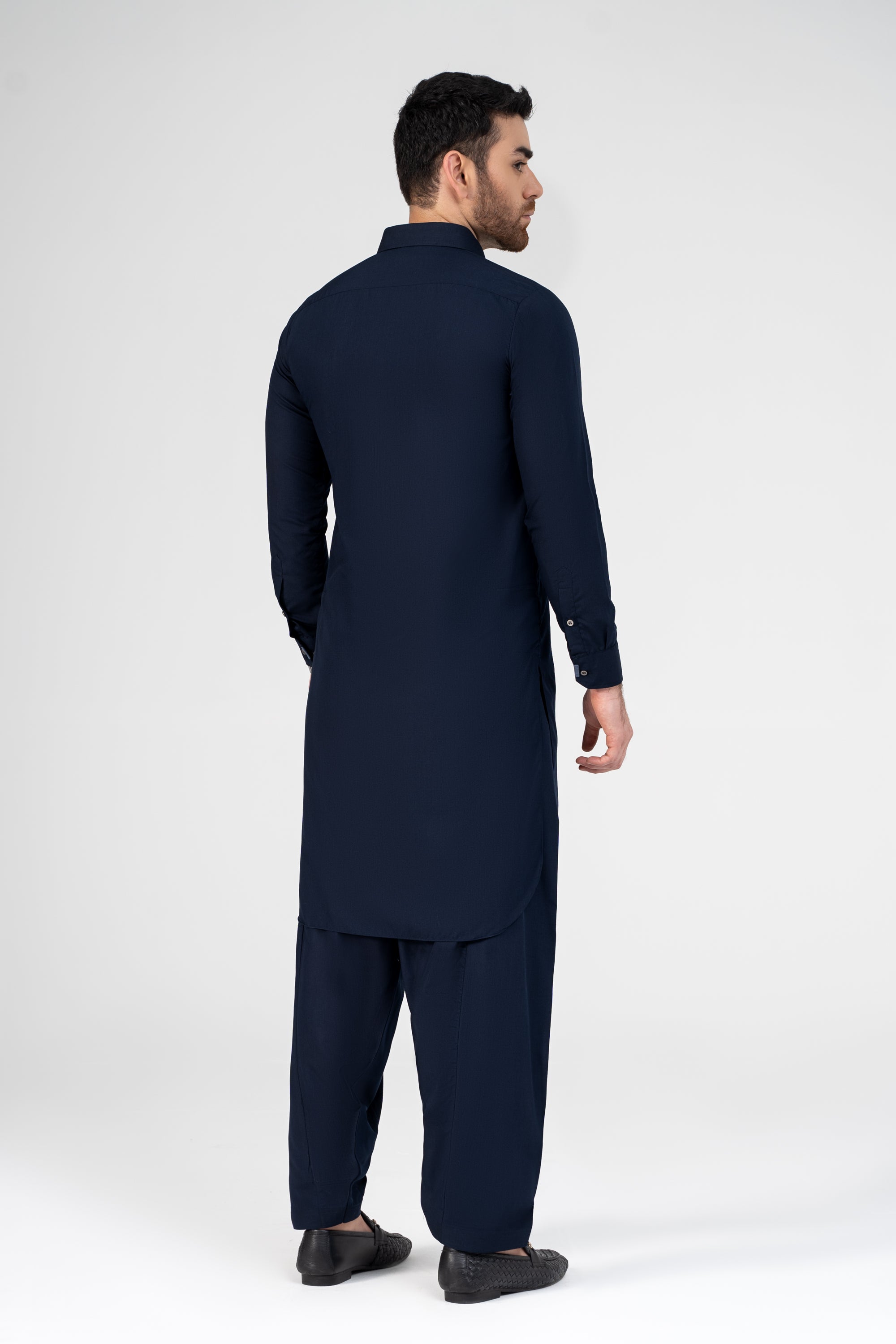 SUPER SOFT BLENDED KAMEEZ SHALWAR NAVY