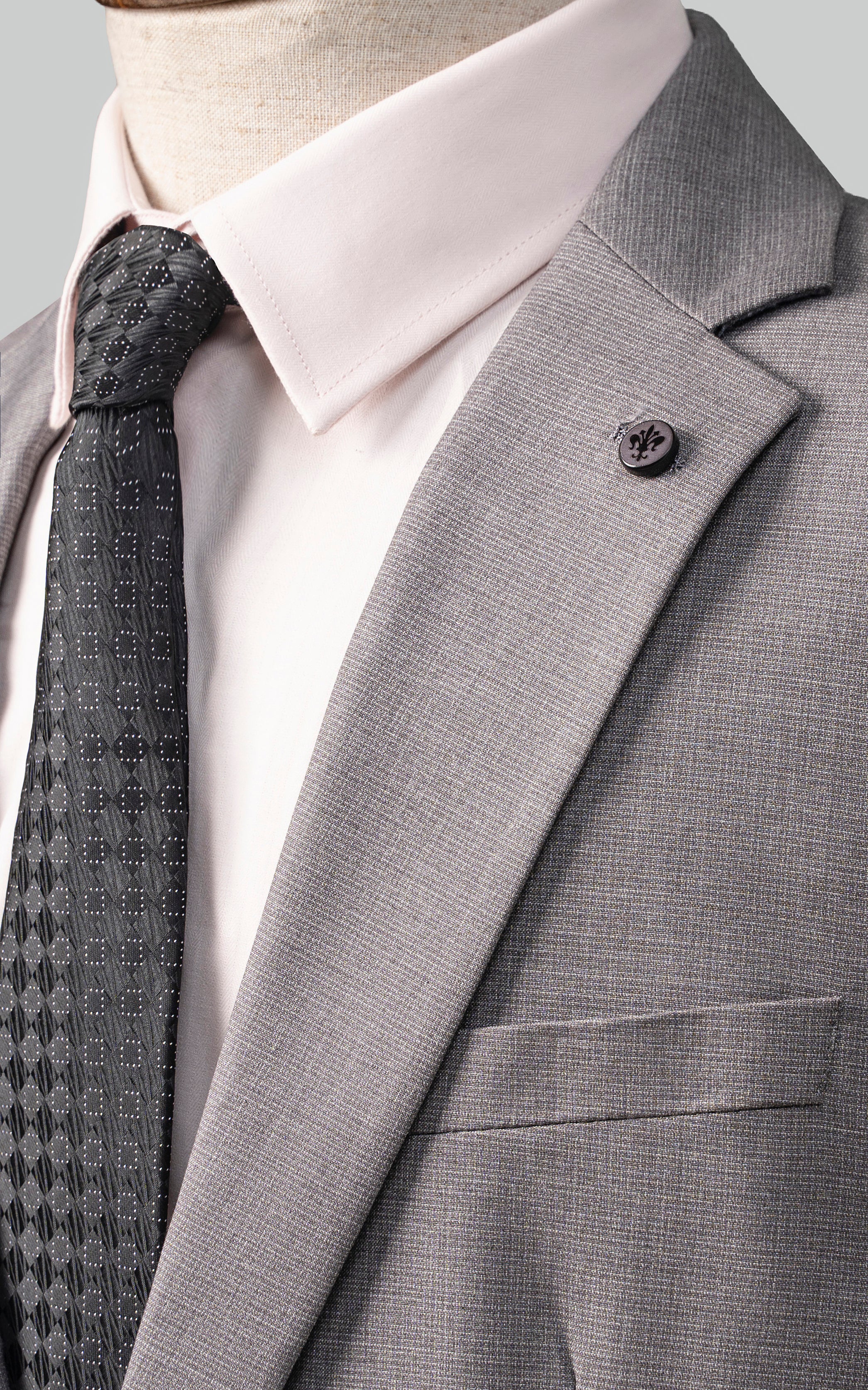 2 PIECE SUIT SLIM FIT LIGHT GREY