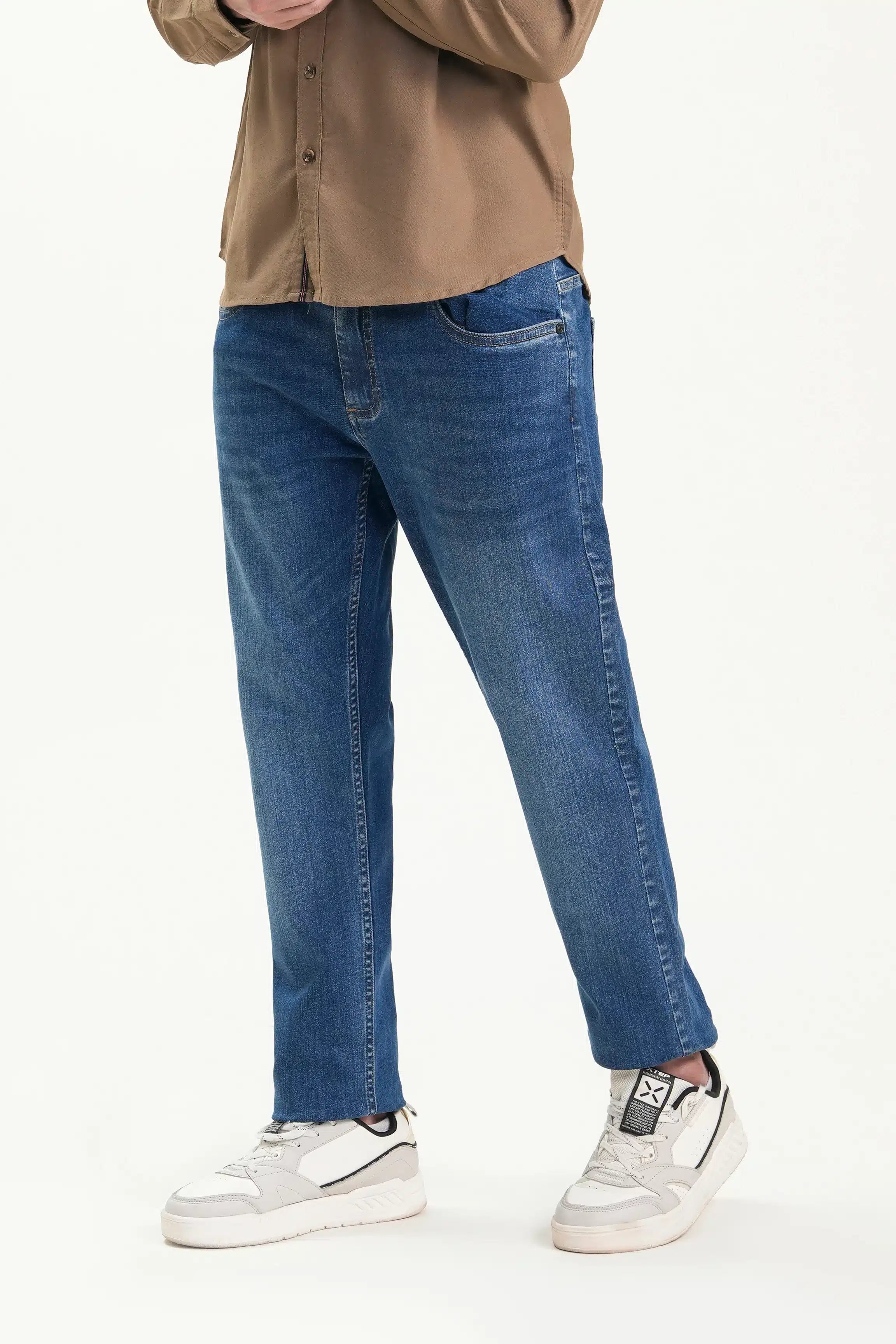 JEANS STRAIGHT FIT MID BLUE