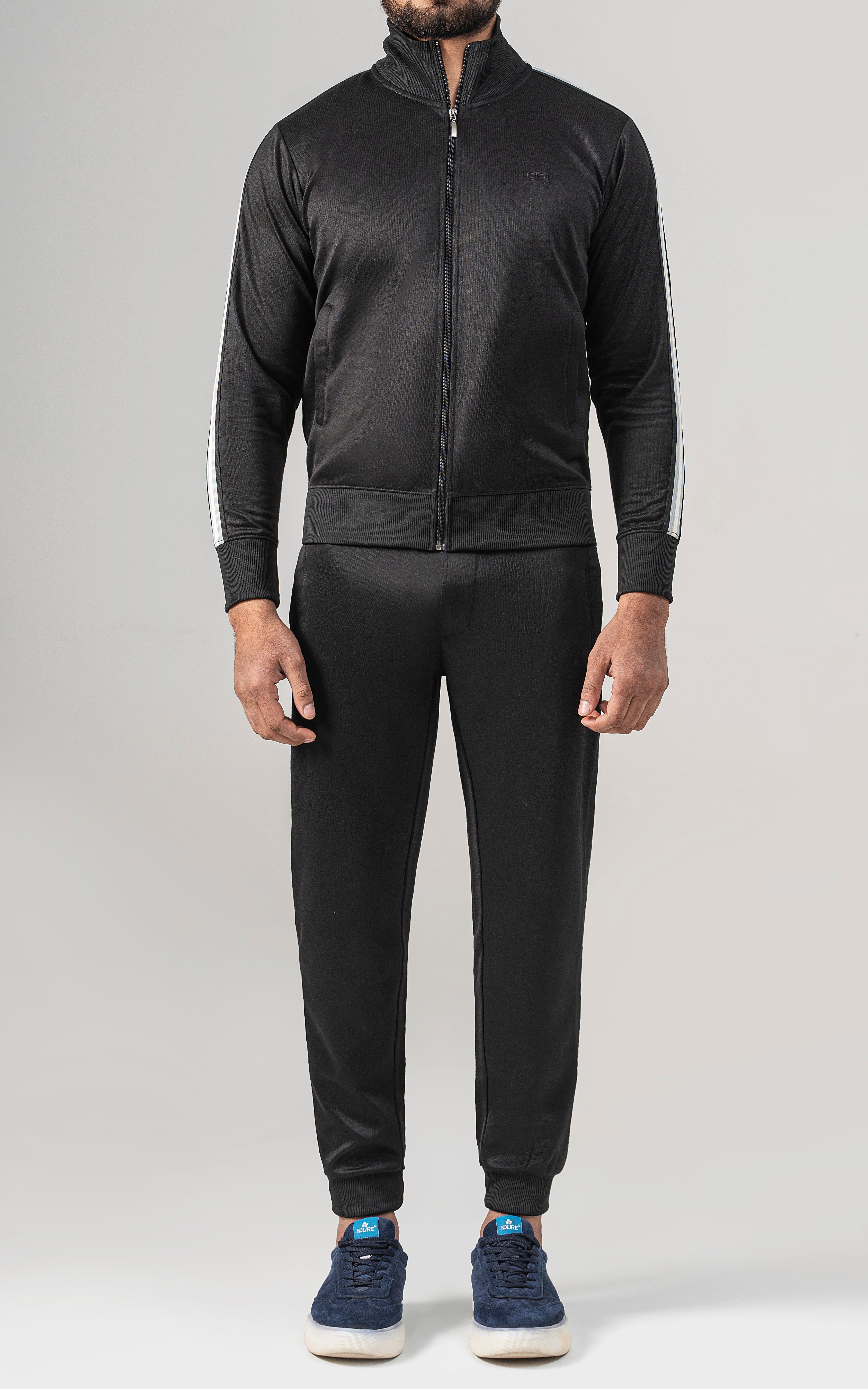 SLIM FIT TRACK SUIT BLACK