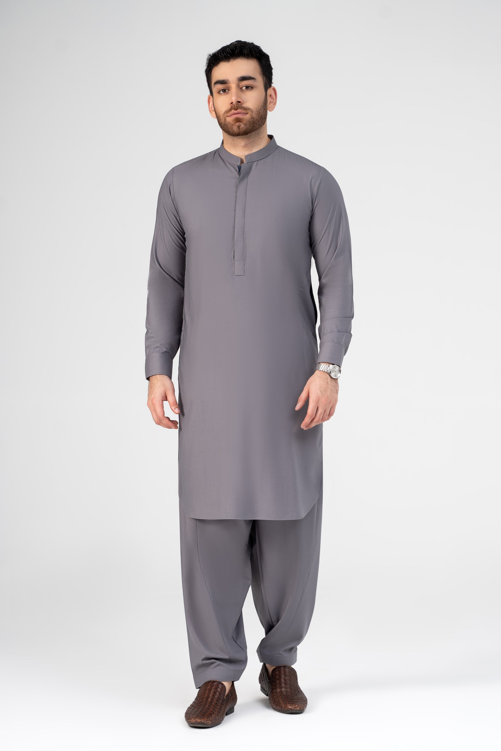 PREMIUM WASH AND WEAR KAMEEZ SHALWAR LIGHT GREY