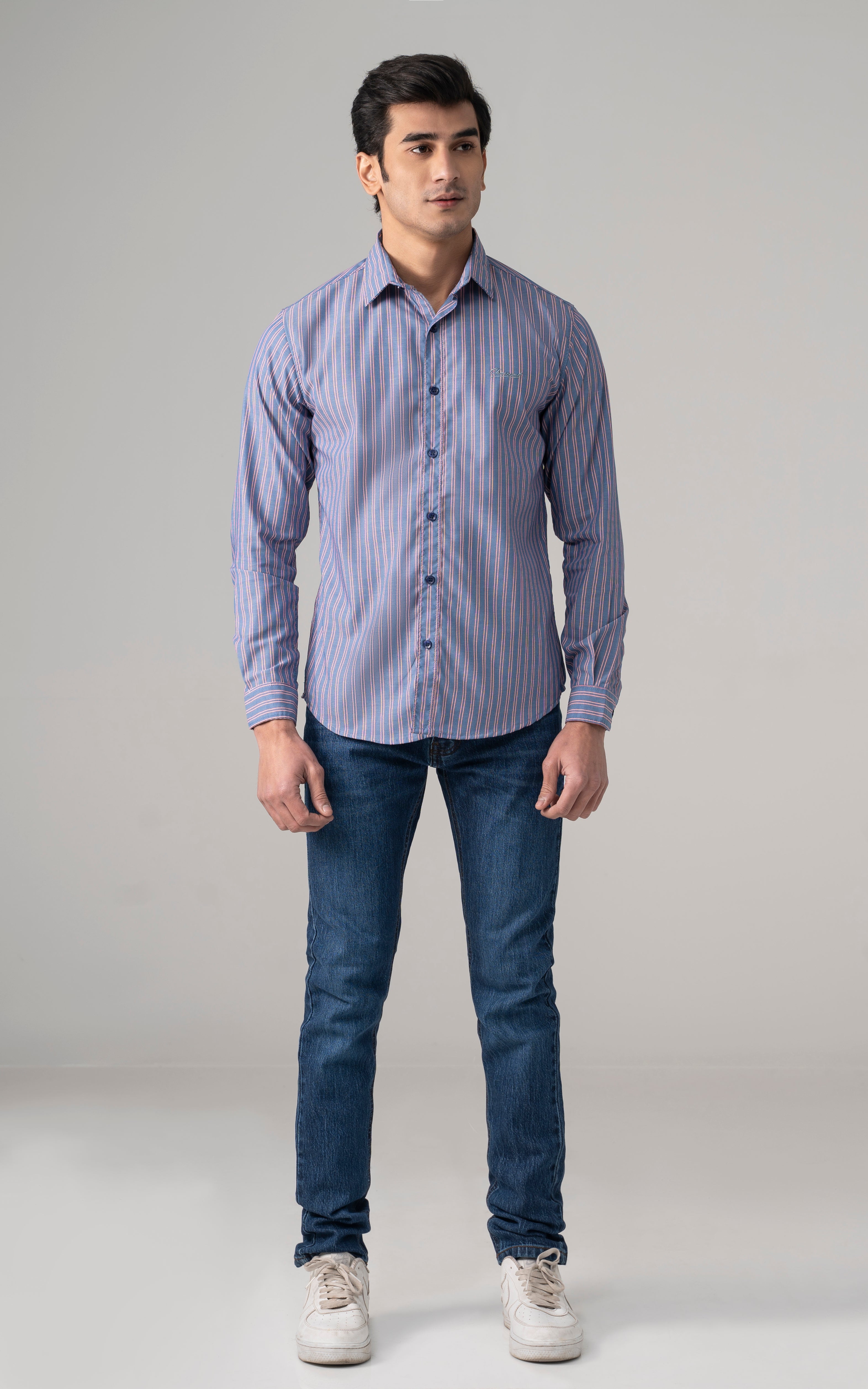 CASUAL SHIRT BLUE STRIPER